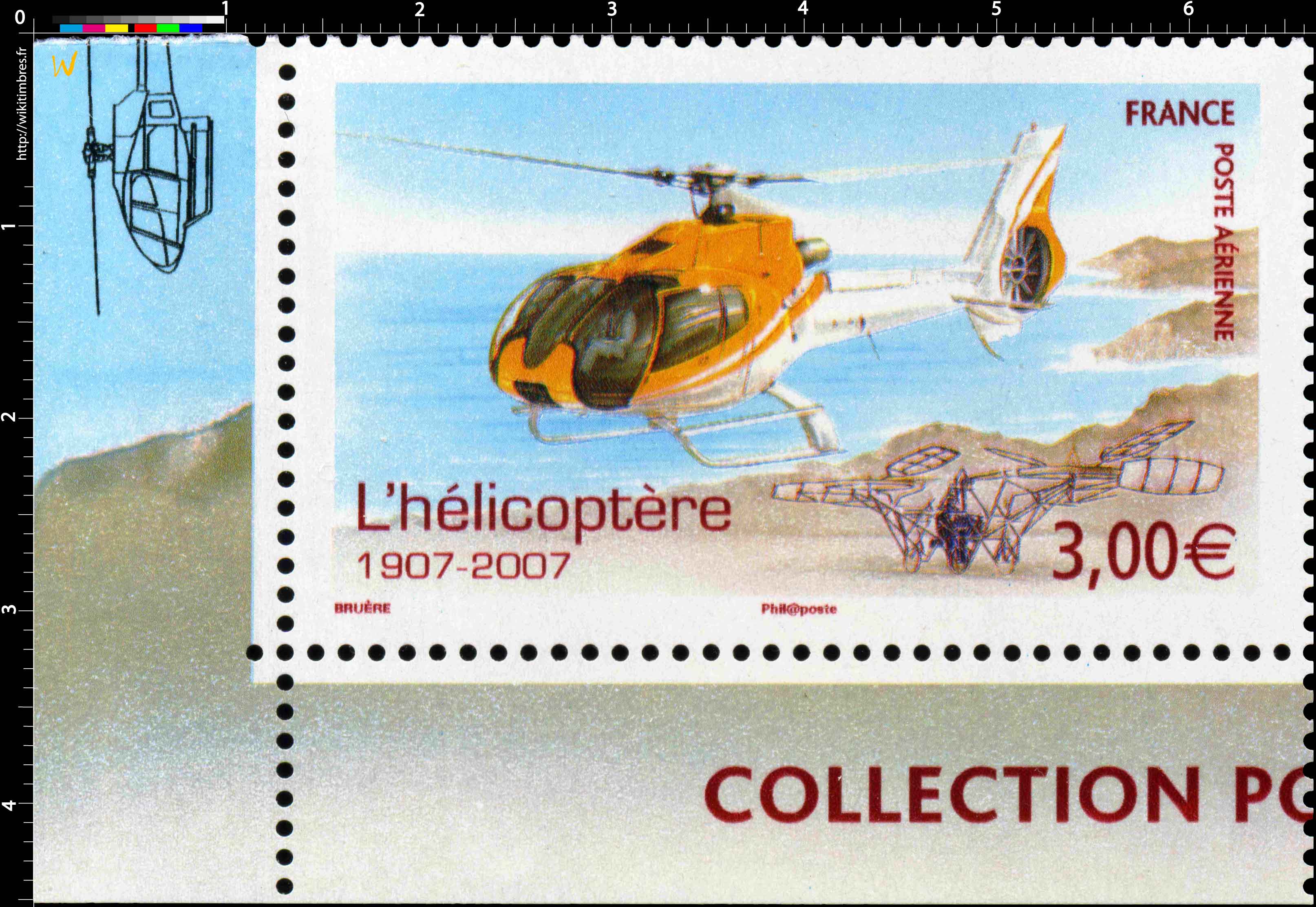 L'hélicoptère 1907-2007(feuille de 10)