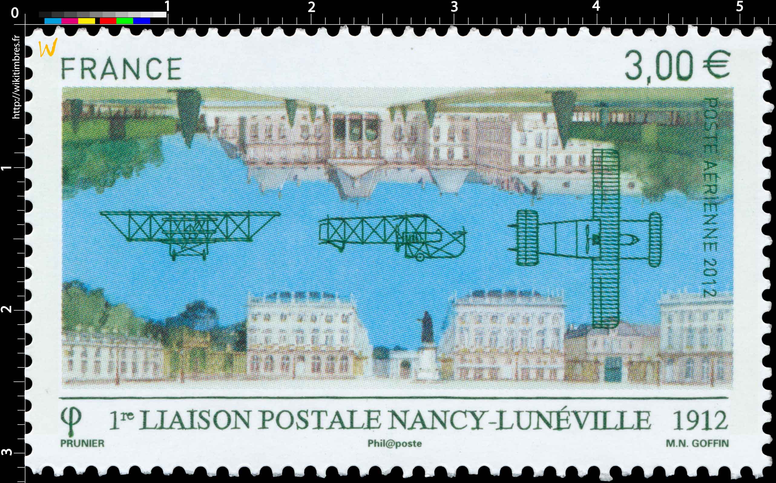 1re liaison postale NANCY-LUNÉVILLE 1912