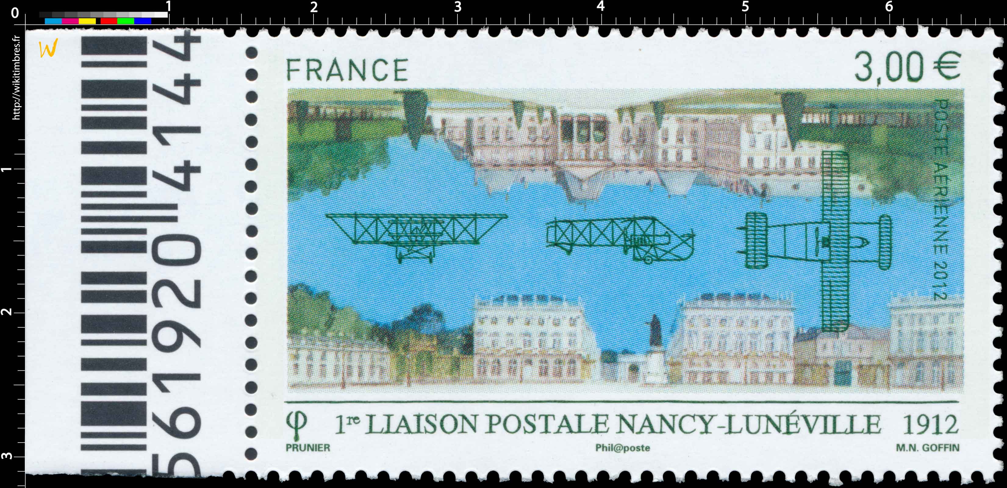 1re liaison postale NANCY-LUNÉVILLE 1912