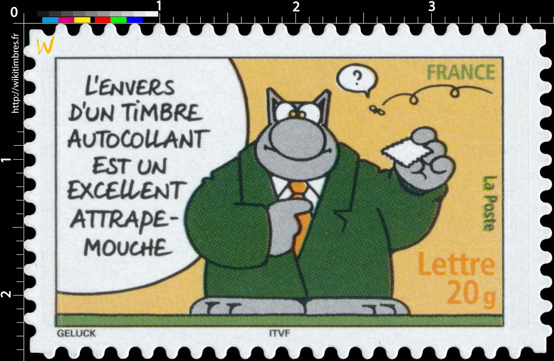 L'ENVERS D'UN TIMBRE AUTOCOLLANT EST UN EXCELLENT ATTRAPE-MOUCHE