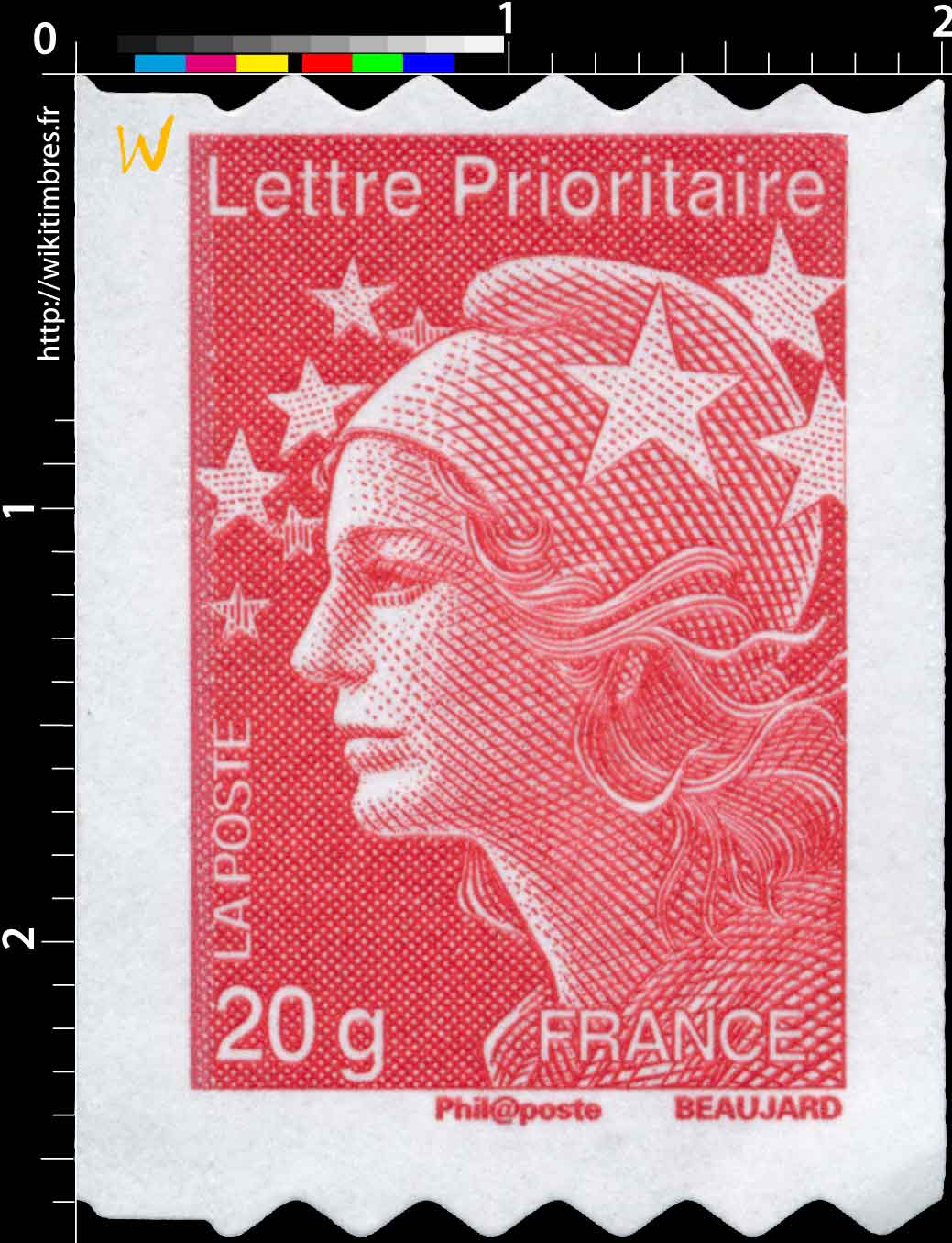 Lettre Prioritaire - type Marianne de Beaujard