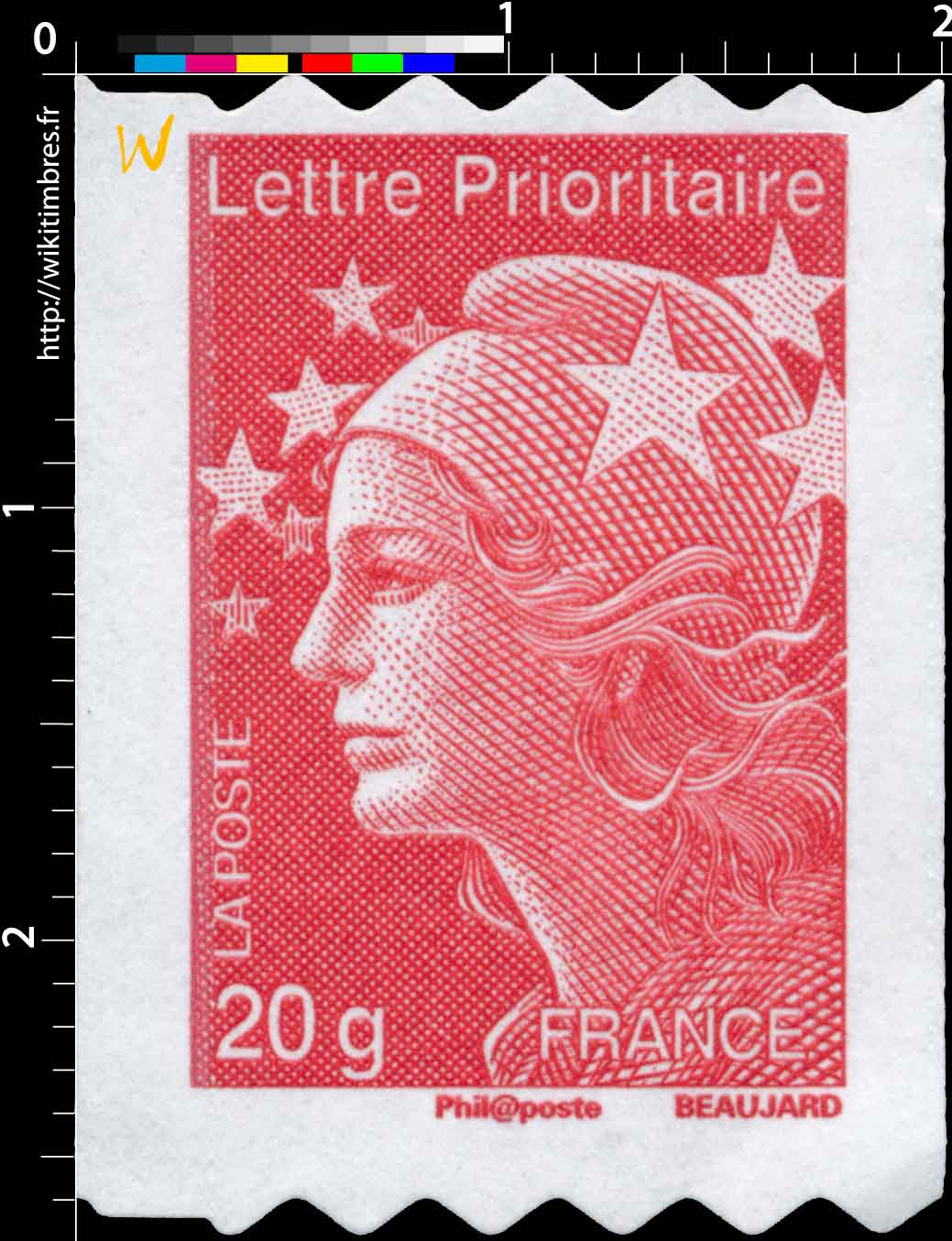 Lettre Prioritaire - type Marianne de Beaujard