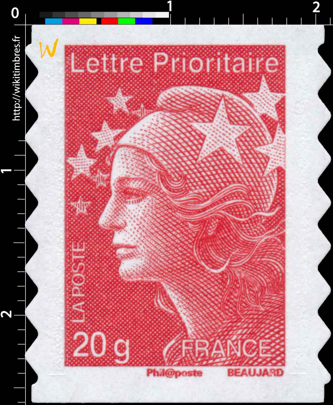 Lettre Prioritaire - type Marianne de Beaujard