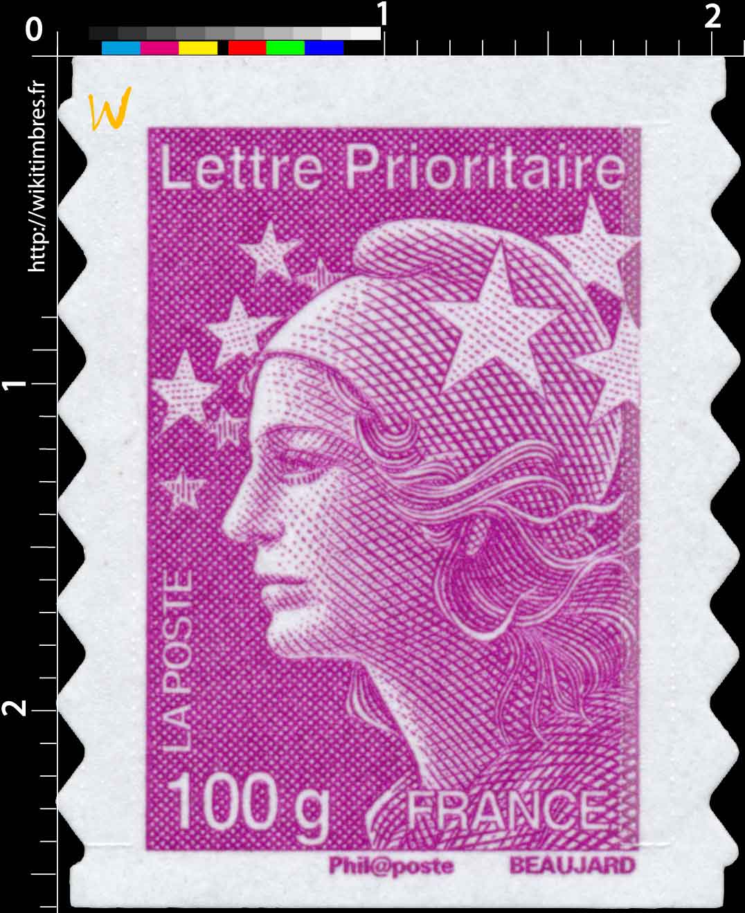 Lettre Prioritaire - type Marianne de Beaujard