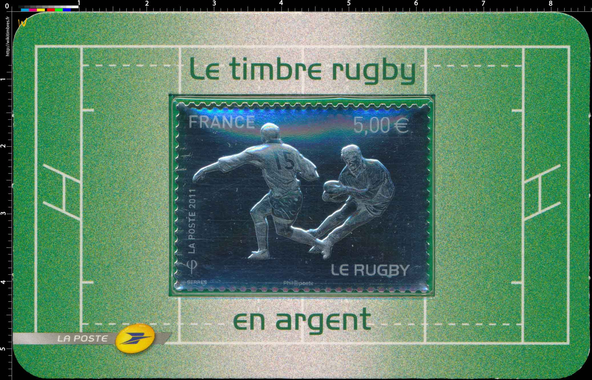 2011 Le Timbre rugby en argent