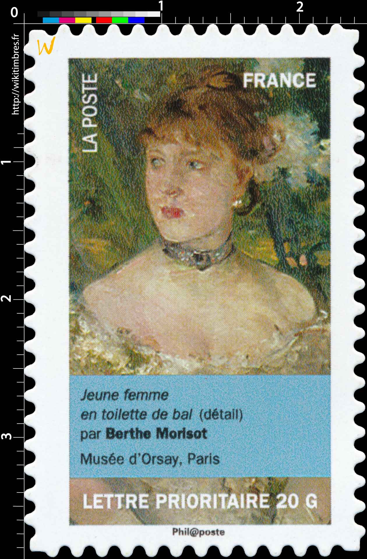 jeune femme en toilette de bal (détail) par Berthe Morisot, musée d'Orsay, Paris