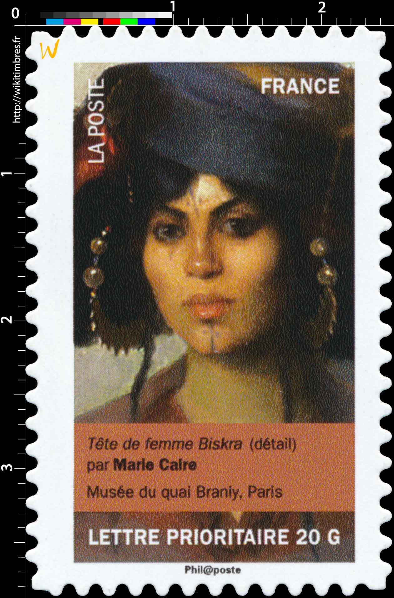 tête de femme Biskra (détail) par Marie Caire, musée du quai Branly, Paris