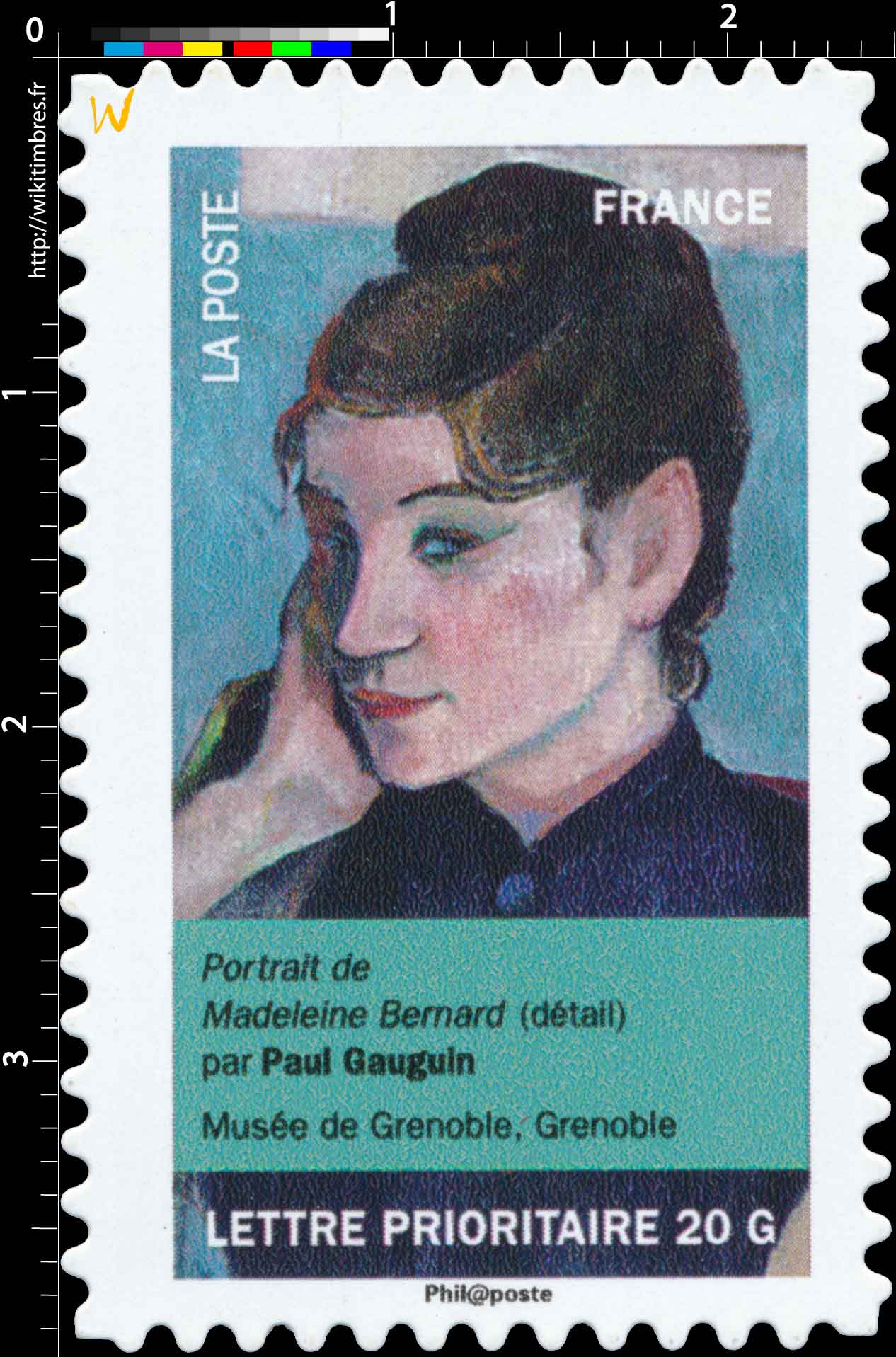portrait de Madeleine Bernard (détail) par Paul Gauguin, musée de Grenoble, Grenoble