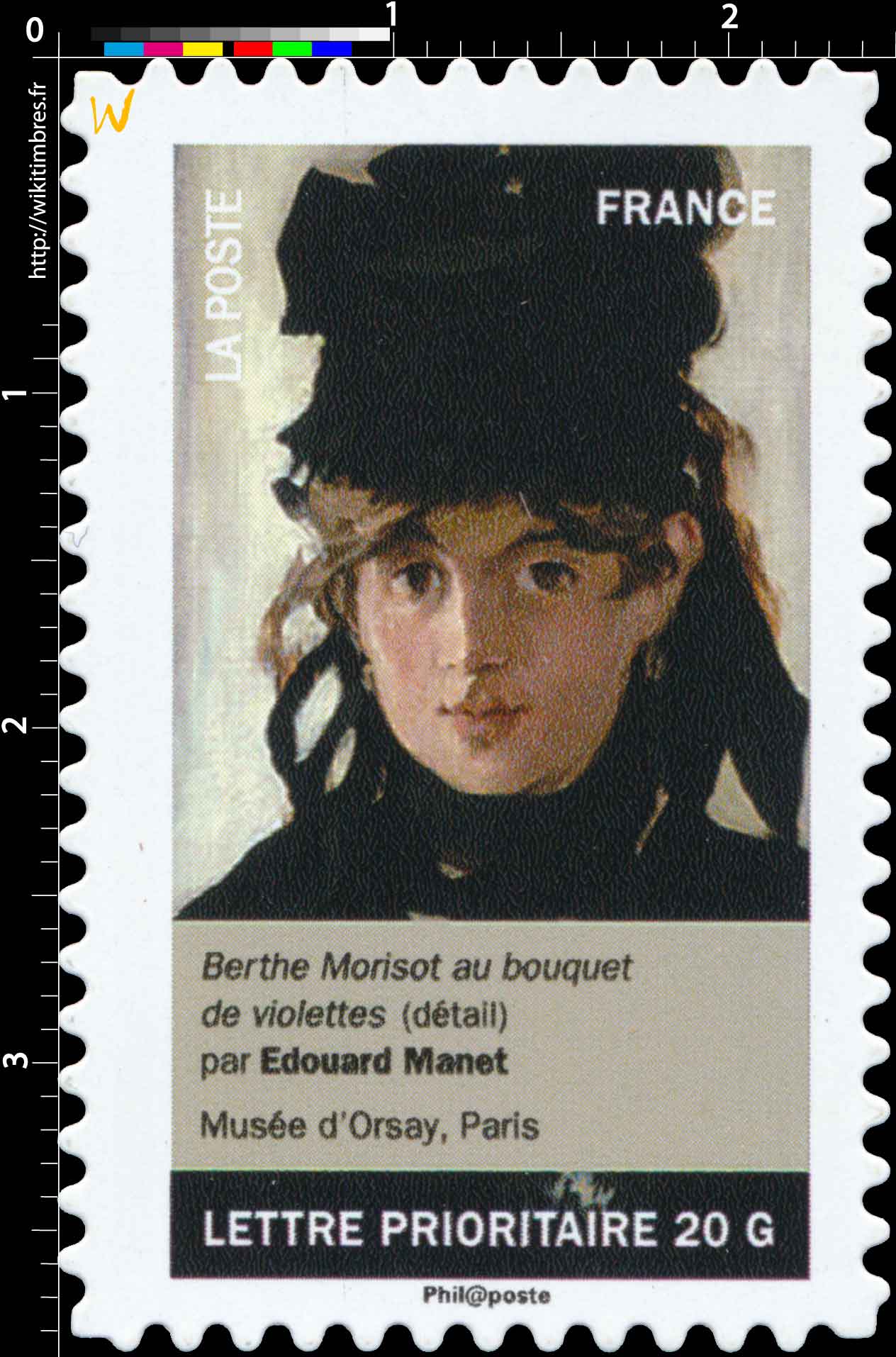 Berthe Morisot au bouquet de violettes (détail) par Édouard Manet, Musée d'Orsay, Paris