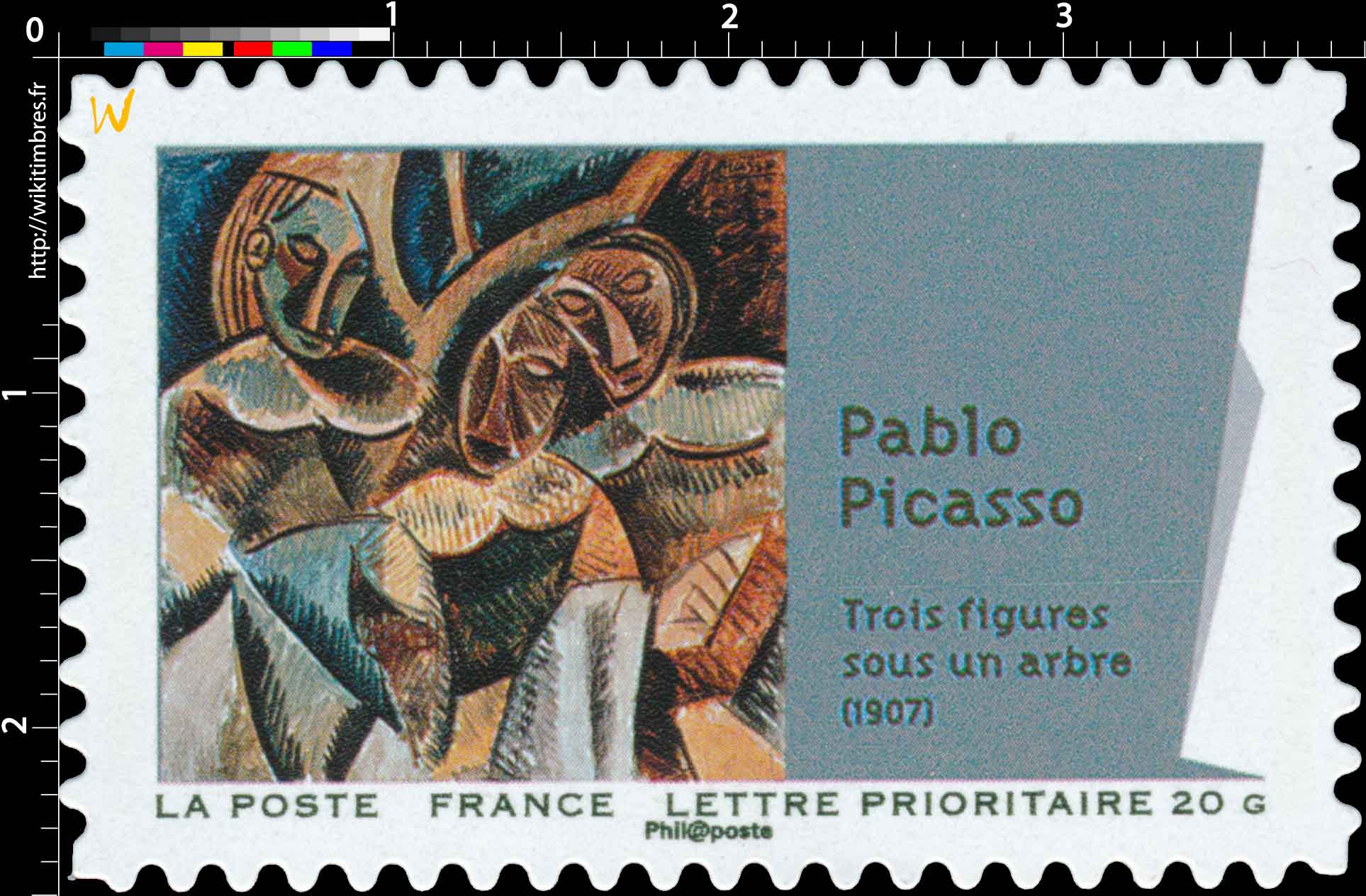 Pablo Picasso trois figures sous un arbre (1907)