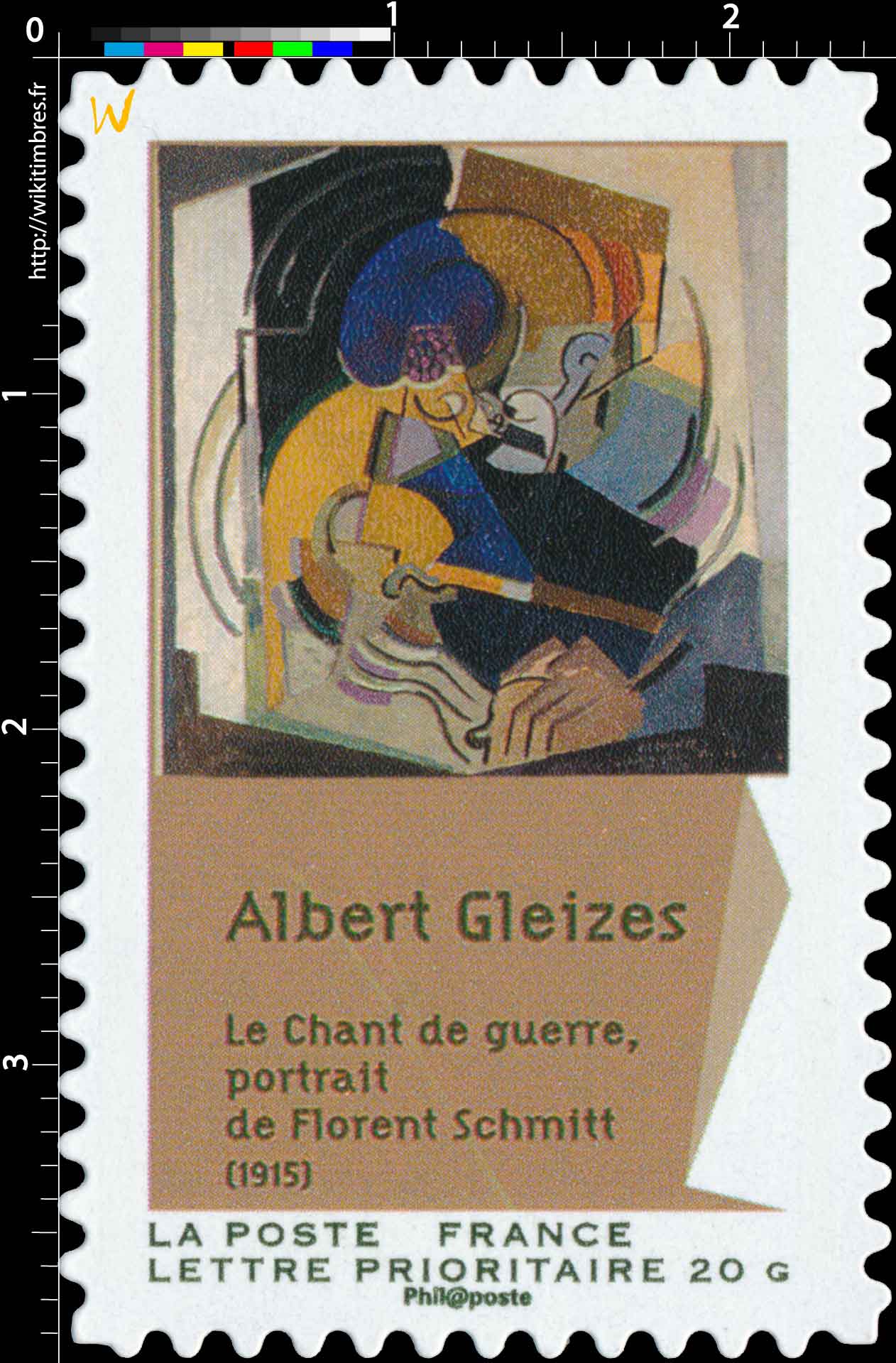 Albert Gleizes Le chant de guerre, portrait de Florent Schmitt (1915)