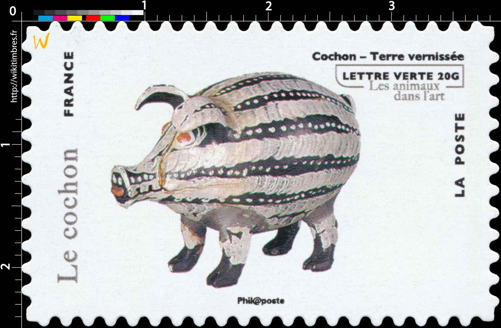 Cochon - Terre vernissée - les animaux dans l'art