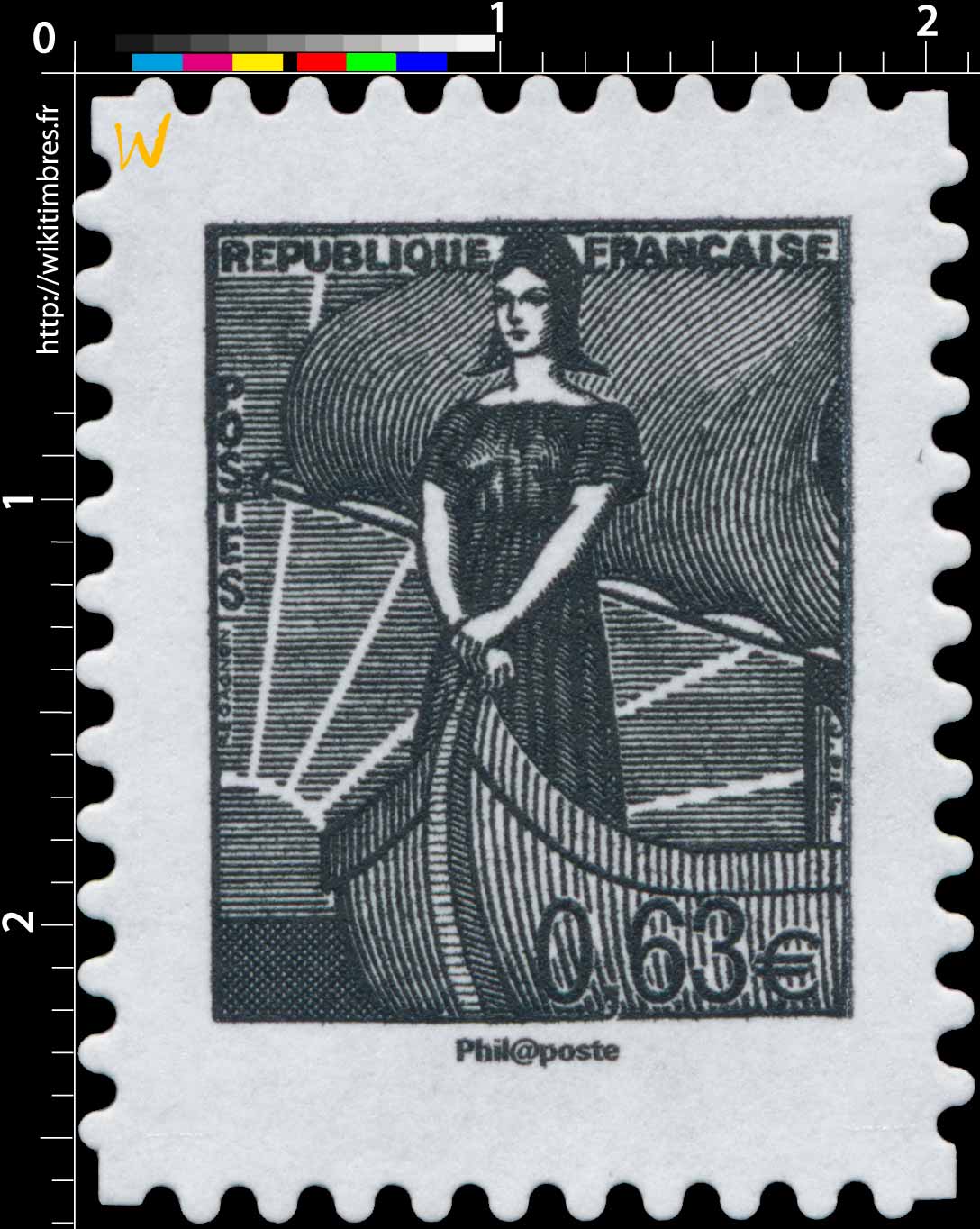 Sans légende particulière - type Marianne à la nef