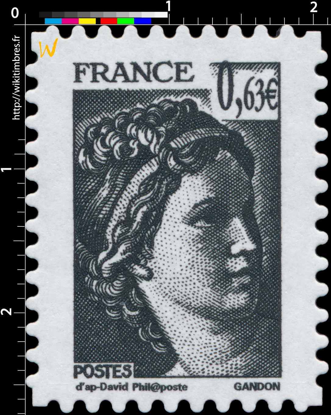 Sans légende particulière - type sabine de Gandon