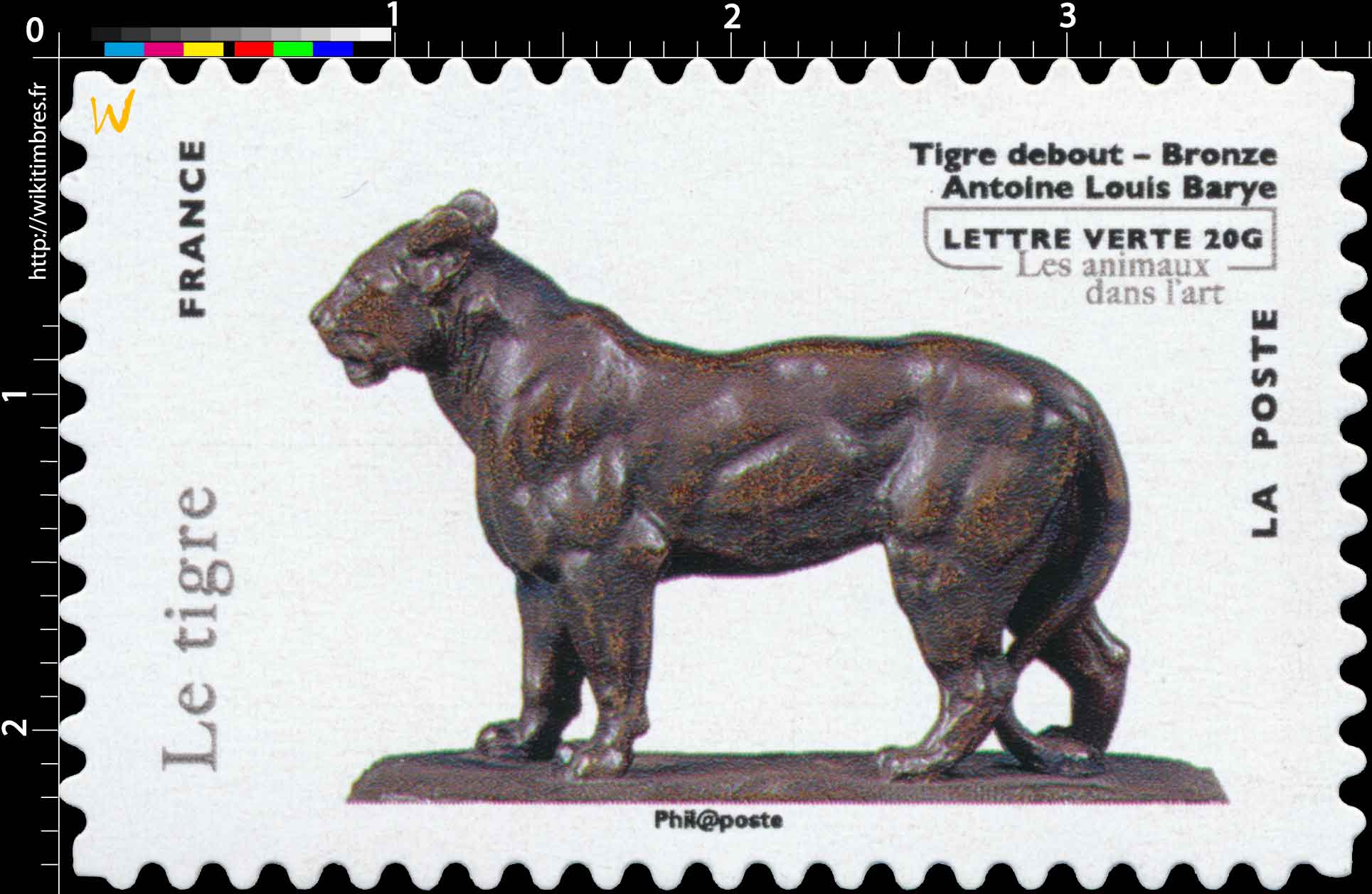 Le tigre - Tigre debout - Bronze - Antoine Louis Barye - les animaux dans l'art