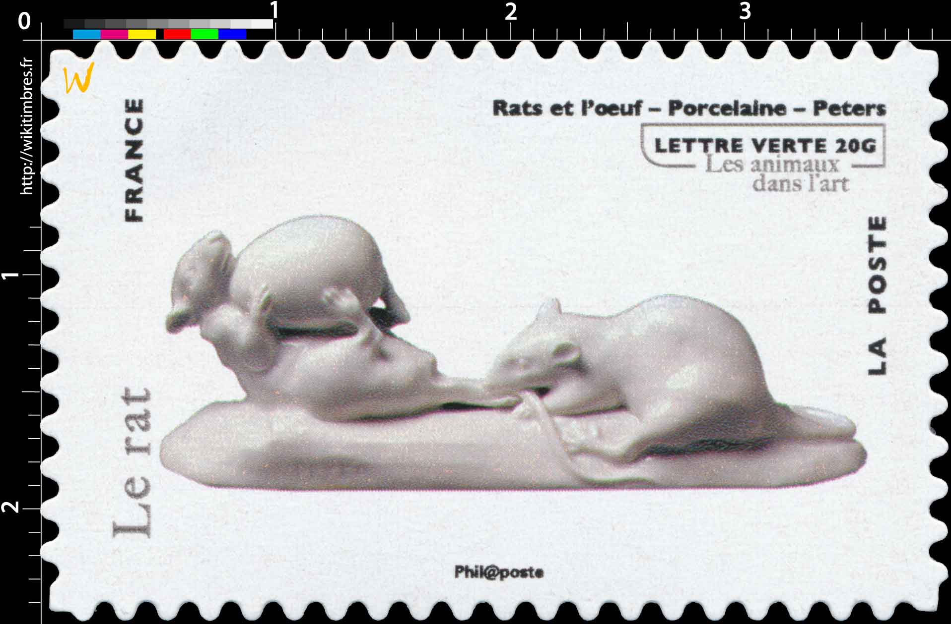 Le rat - Rats et l'oeuf - Porcelaine - Peters - Les animaux dans l'art