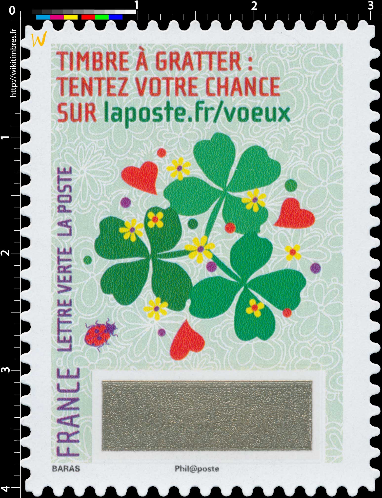 2016 Le Timbre à gratter : tentez votre chance sur laposte.fr/voeux