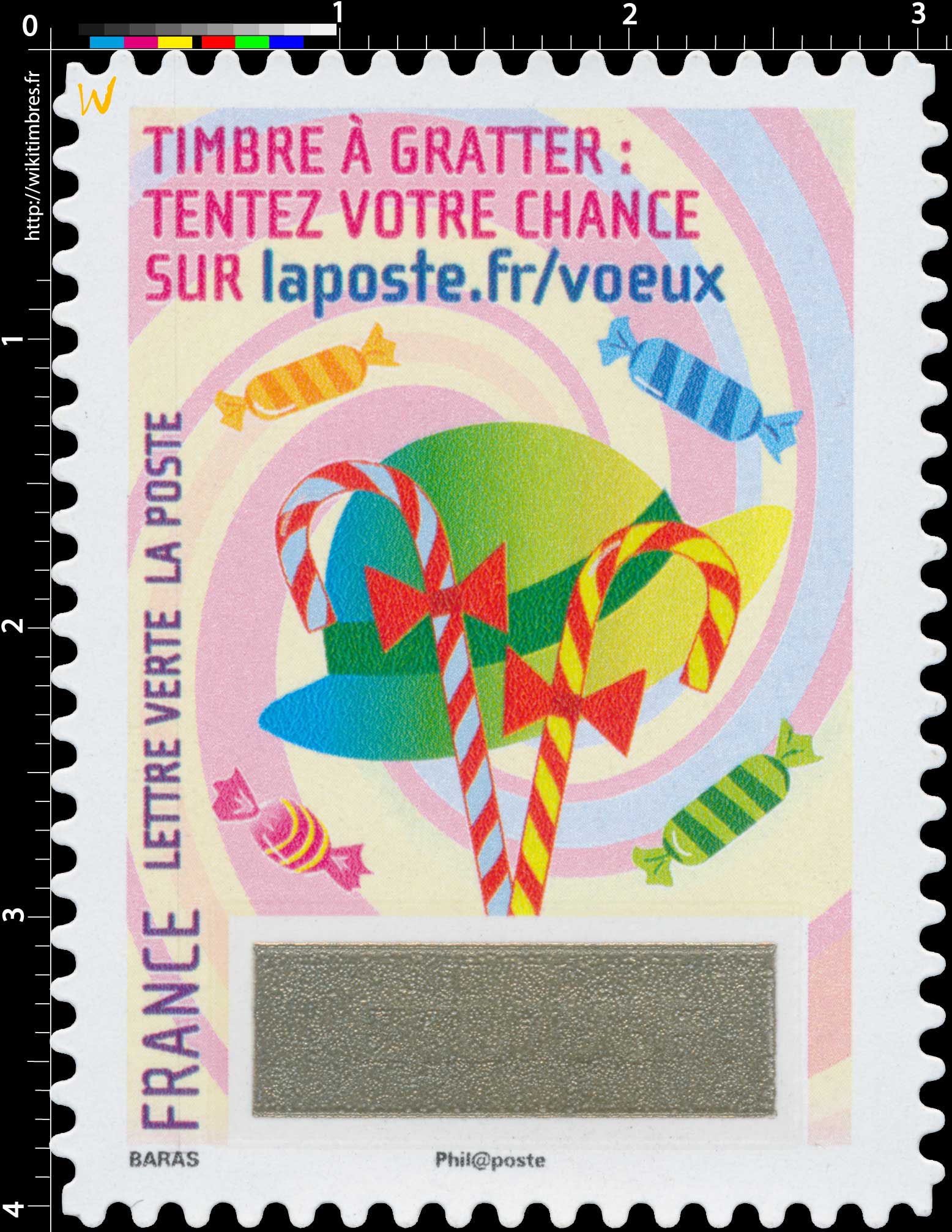 2016 Le Timbre à gratter : tentez votre chance sur laposte.fr/voeux