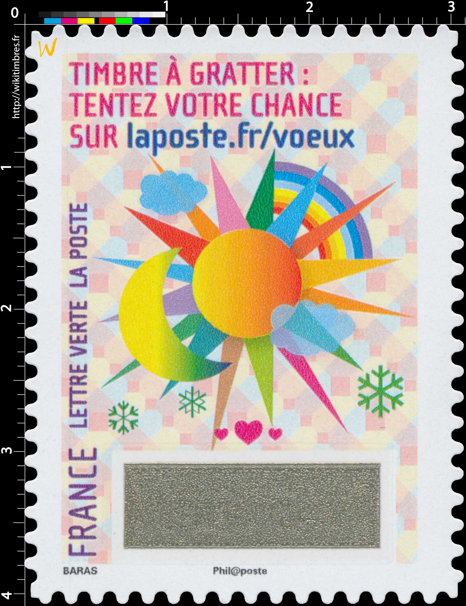 2016 Le Timbre à gratter : tentez votre chance sur laposte.fr/voeux