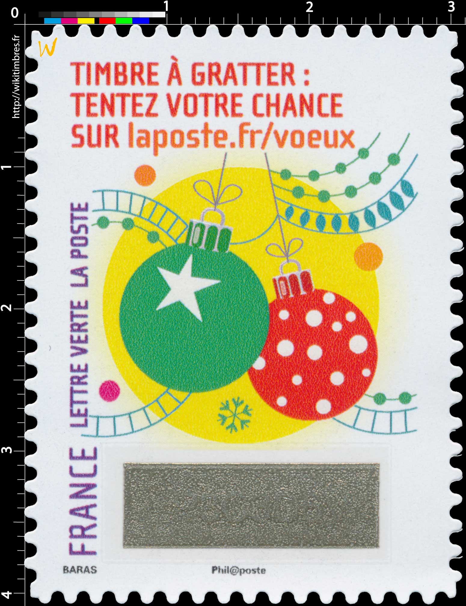 2016 Le Timbre à gratter : tentez votre chance sur laposte.fr/voeux