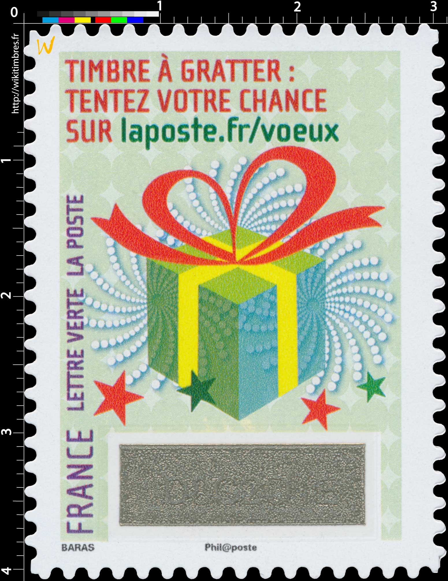 2016 Le Timbre à gratter : tentez votre chance sur laposte.fr/voeux