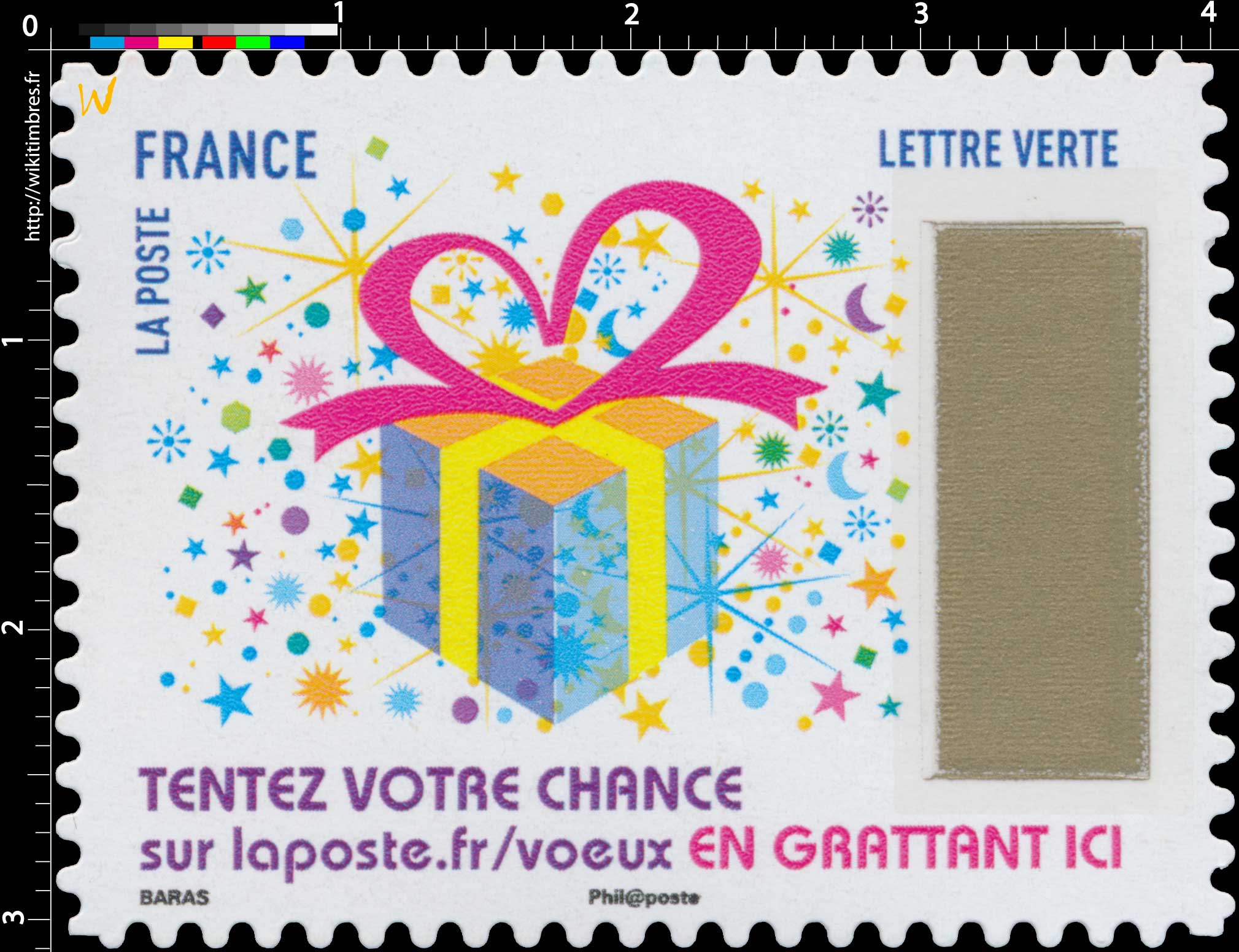 2017 Le Timbre à gratter : Tentez votre chance sur laposte.fr/voeux . EN GRATTANT ICI