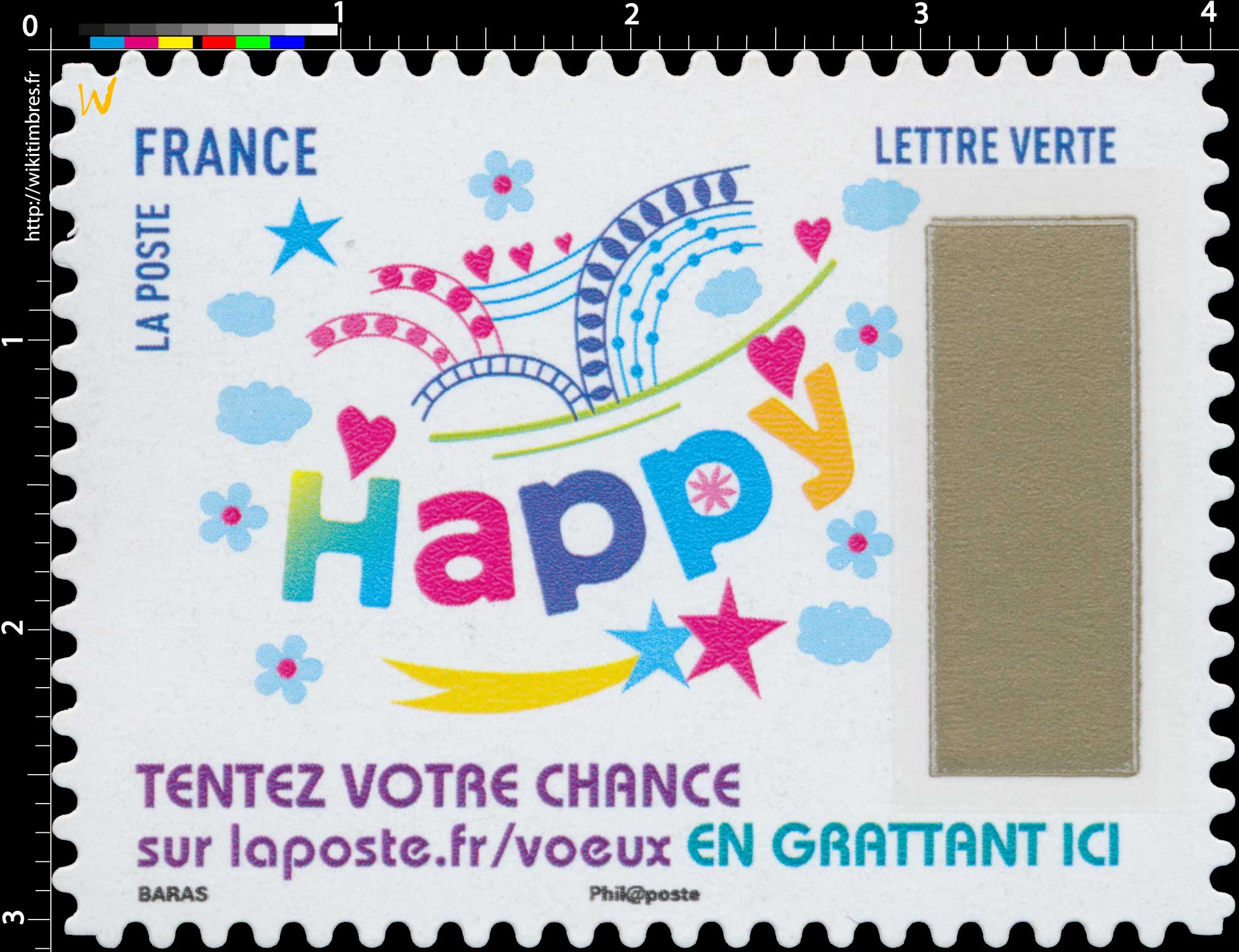 2017 Le Timbre à gratter : Tentez votre chance sur laposte.fr/voeux . EN GRATTANT ICI