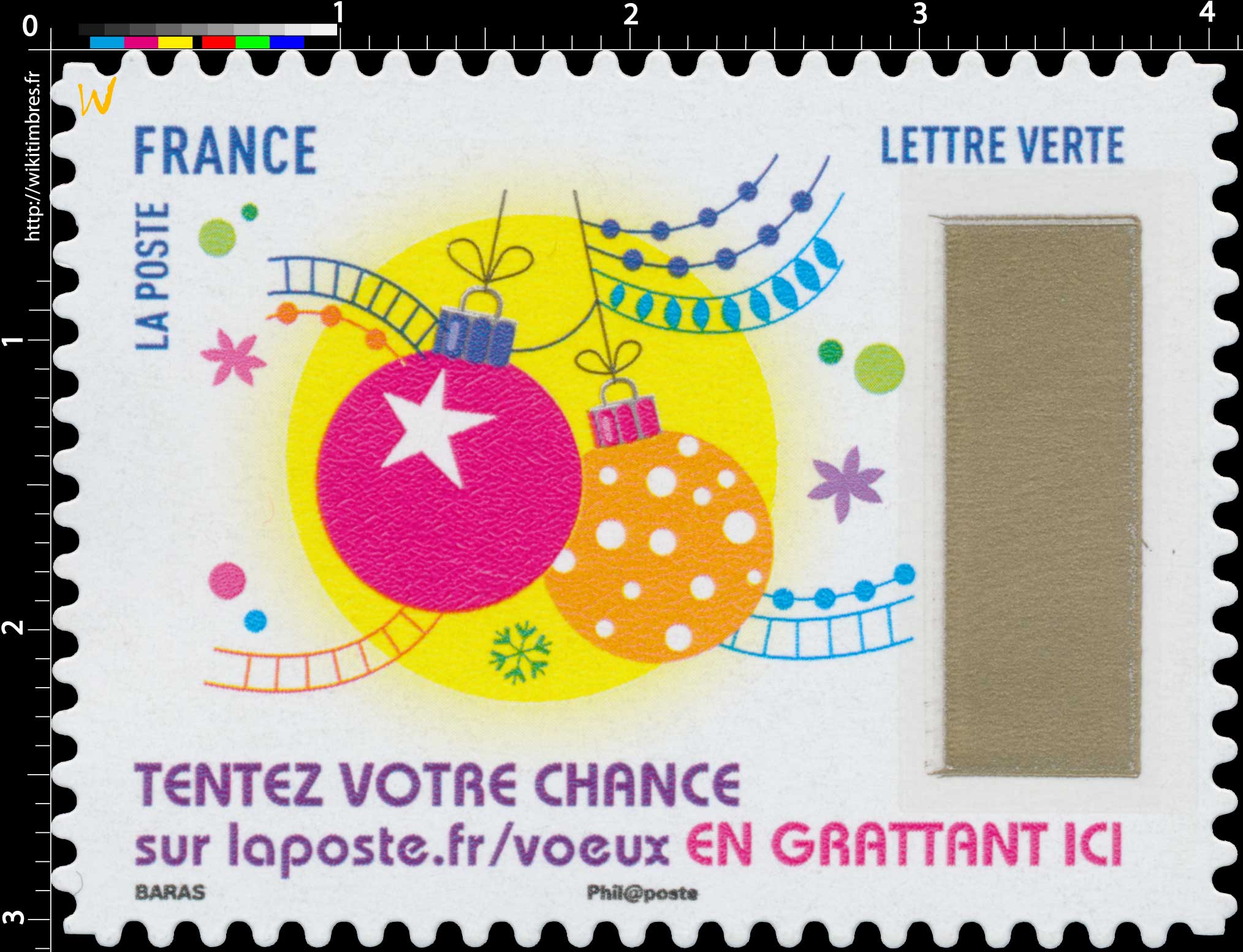 2017 Le Timbre à gratter : Tentez votre chance sur laposte.fr/voeux . EN GRATTANT ICI