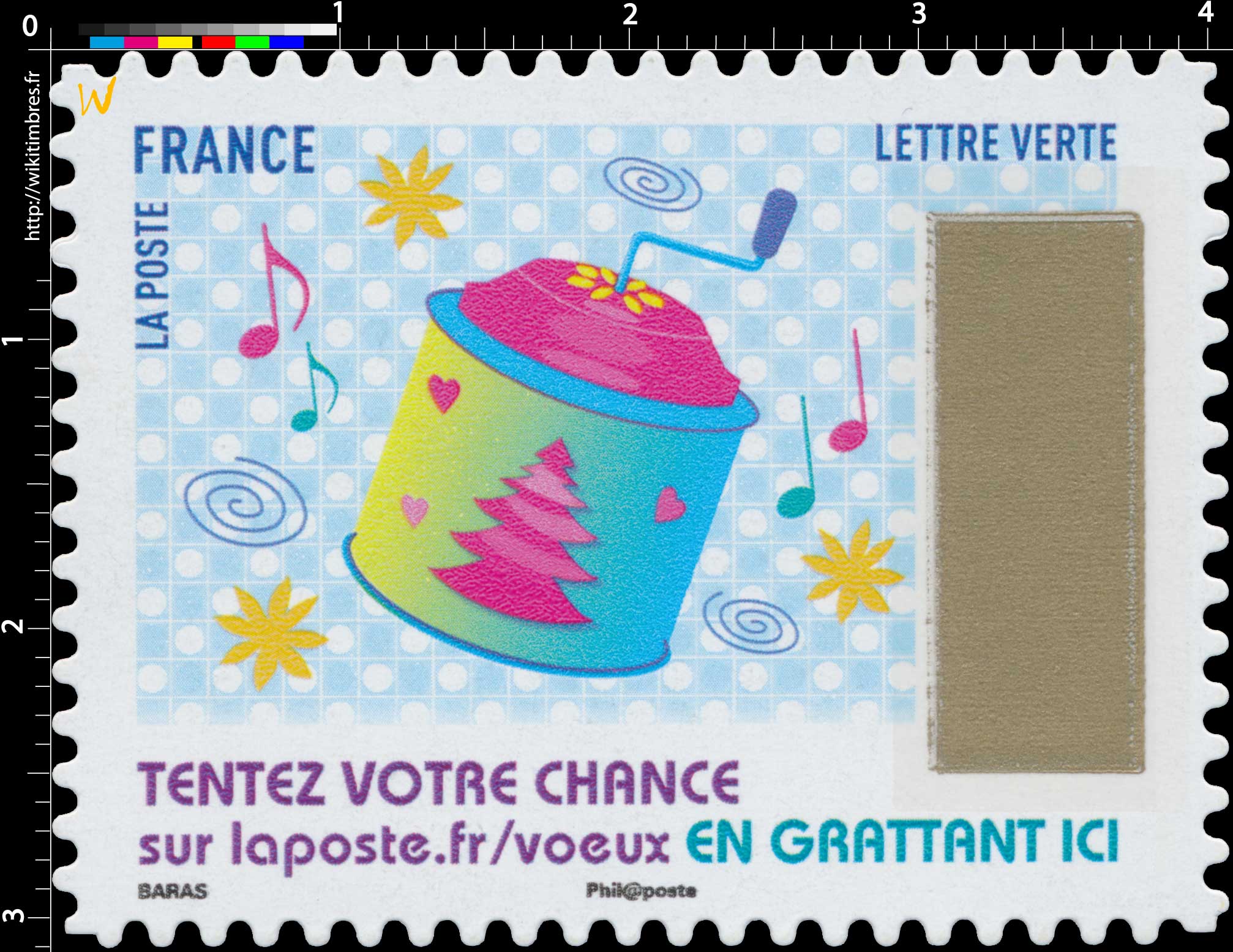 2017 Le Timbre à gratter : Tentez votre chance sur laposte.fr/voeux . EN GRATTANT ICI