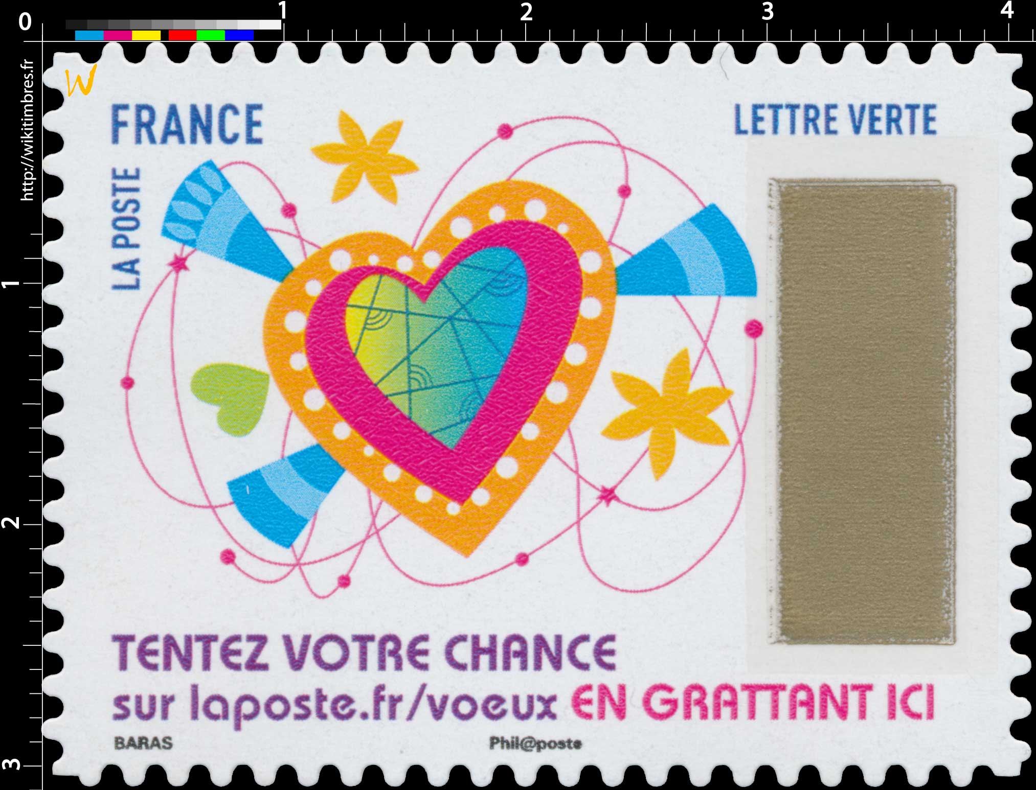 2017 Le Timbre à gratter : Tentez votre chance sur laposte.fr/voeux . EN GRATTANT ICI