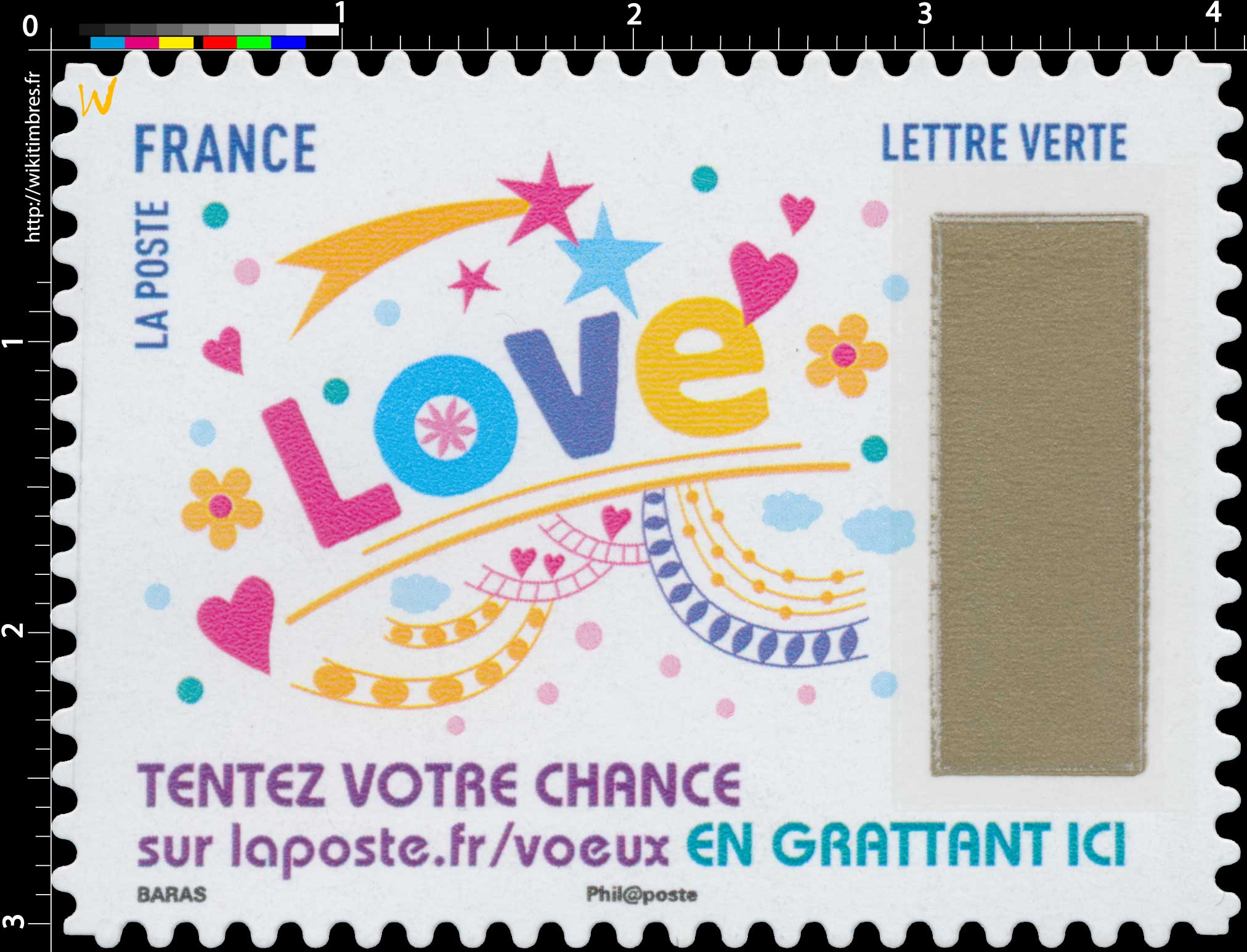 2017 Le Timbre à gratter : Tentez votre chance sur laposte.fr/voeux . EN GRATTANT ICI