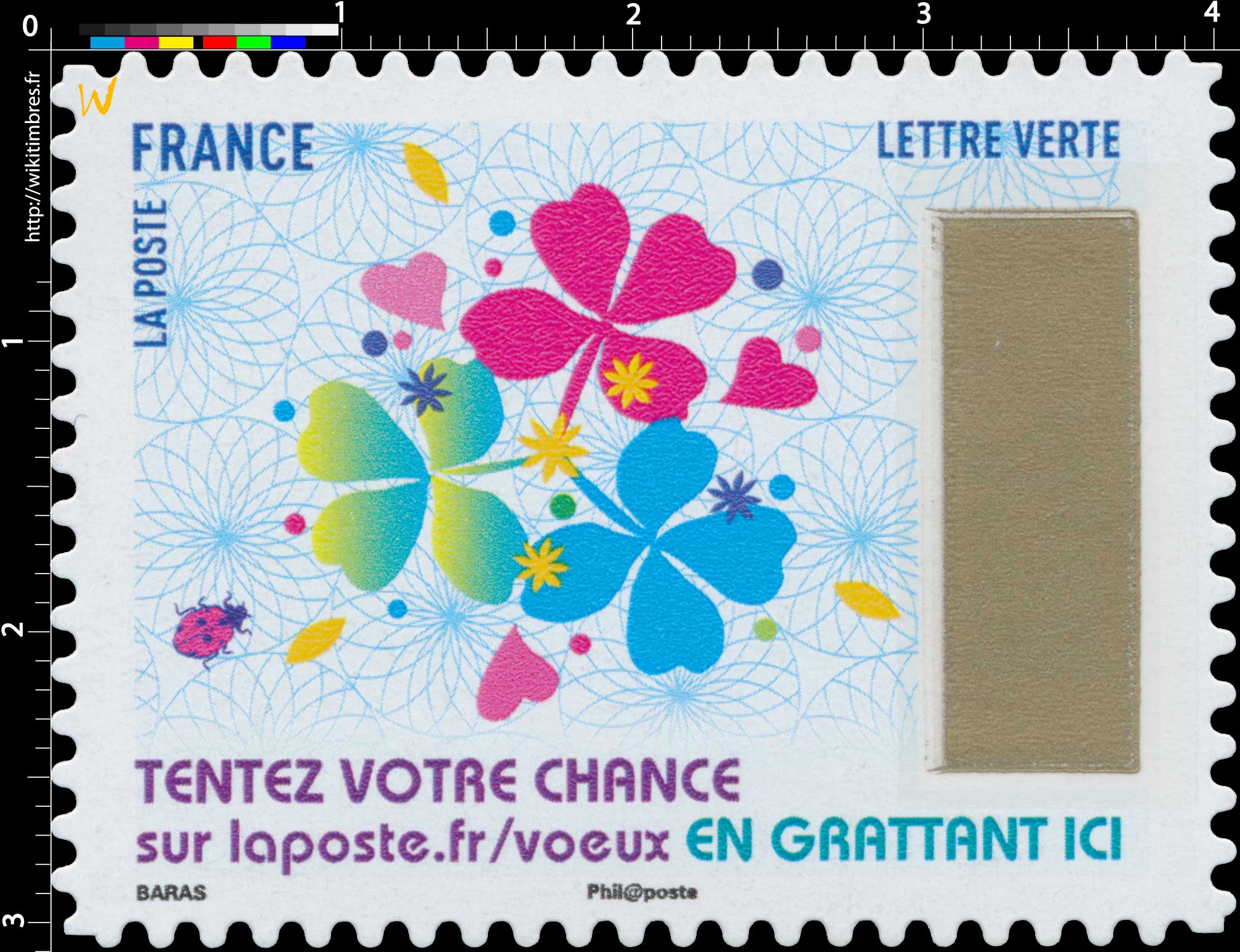 2017 Le Timbre à gratter : Tentez votre chance sur laposte.fr/voeux . EN GRATTANT ICI