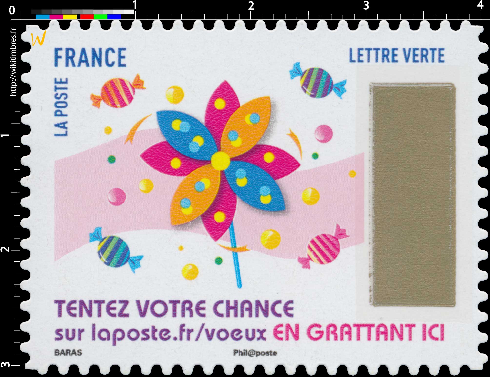 2017 Le Timbre à gratter : Tentez votre chance sur laposte.fr/voeux . EN GRATTANT ICI