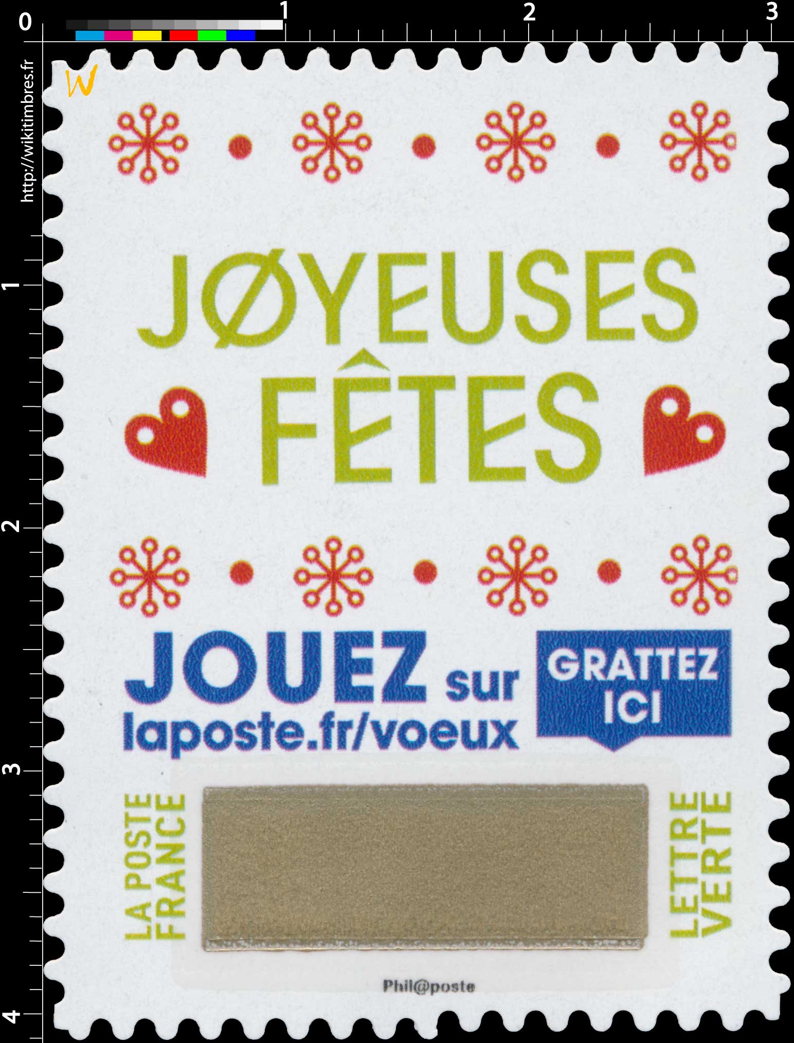  2018 Joyeuses fêtes - Jouer sur laposte.fr/voeux - Gratter ici