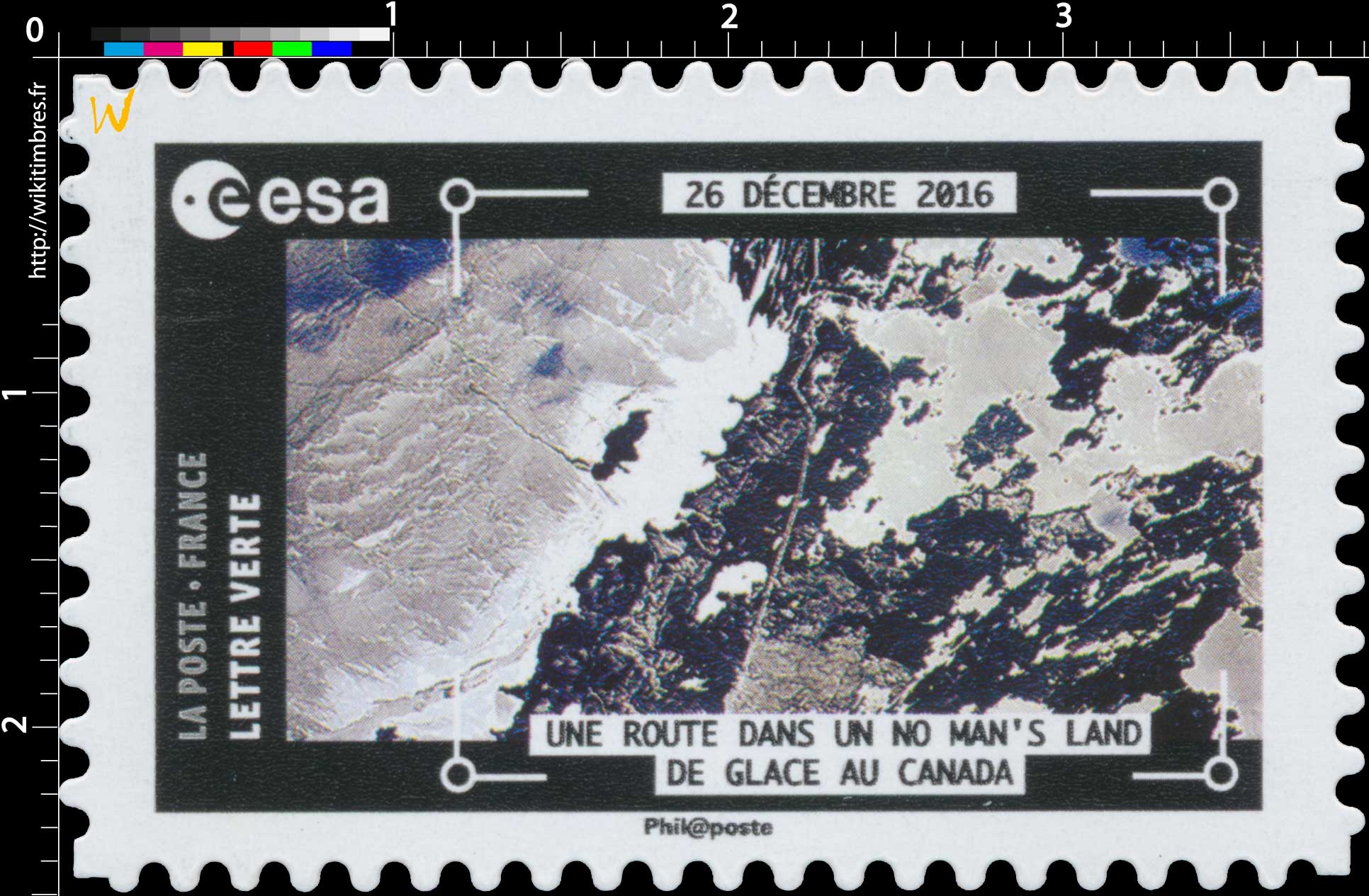 2018  ESA - 26 décembre 2016 - Une route dans un no man's land de glace au Canada