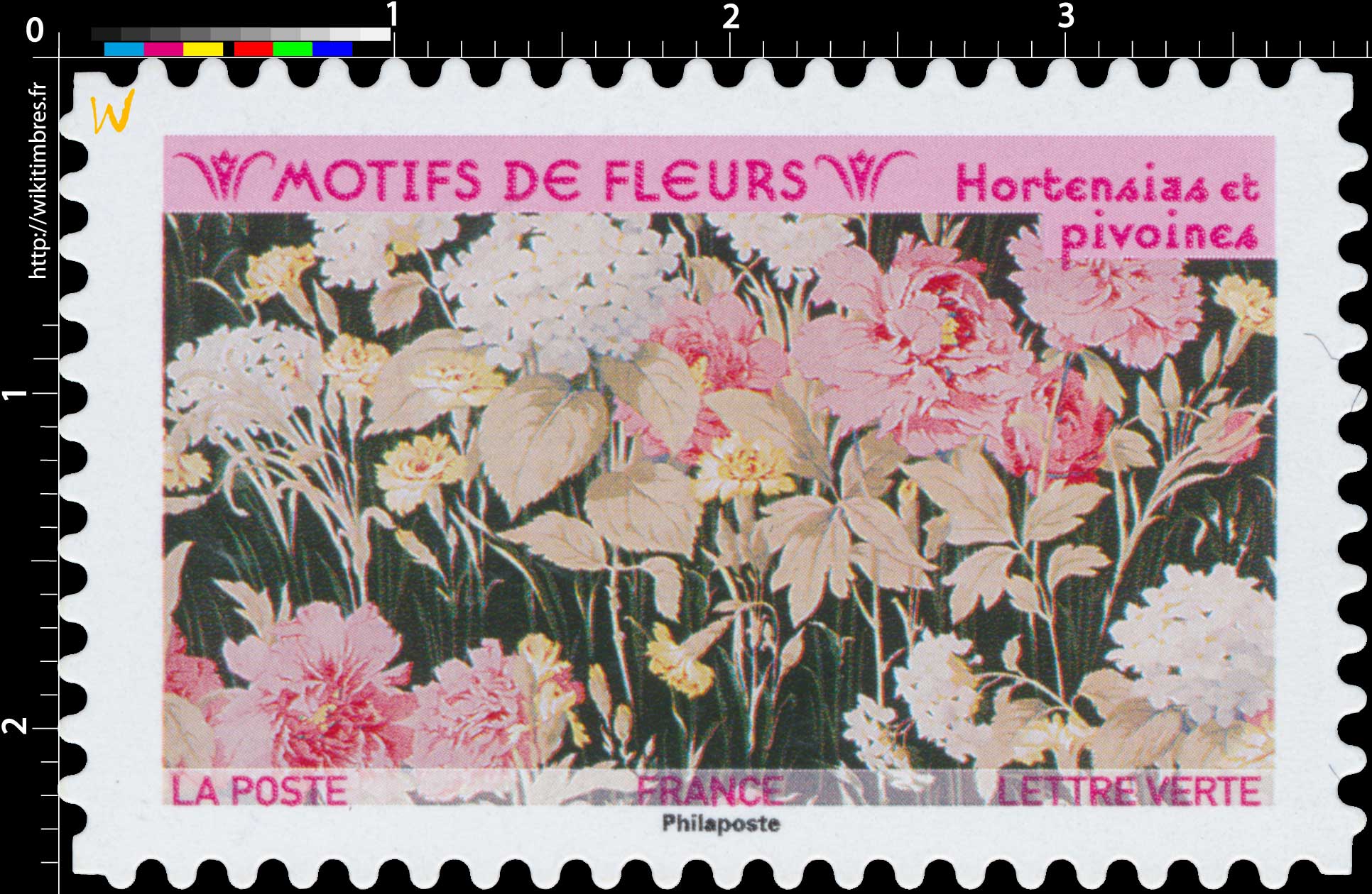 2021 Motifs de fleurs - Hortensias et pivoines