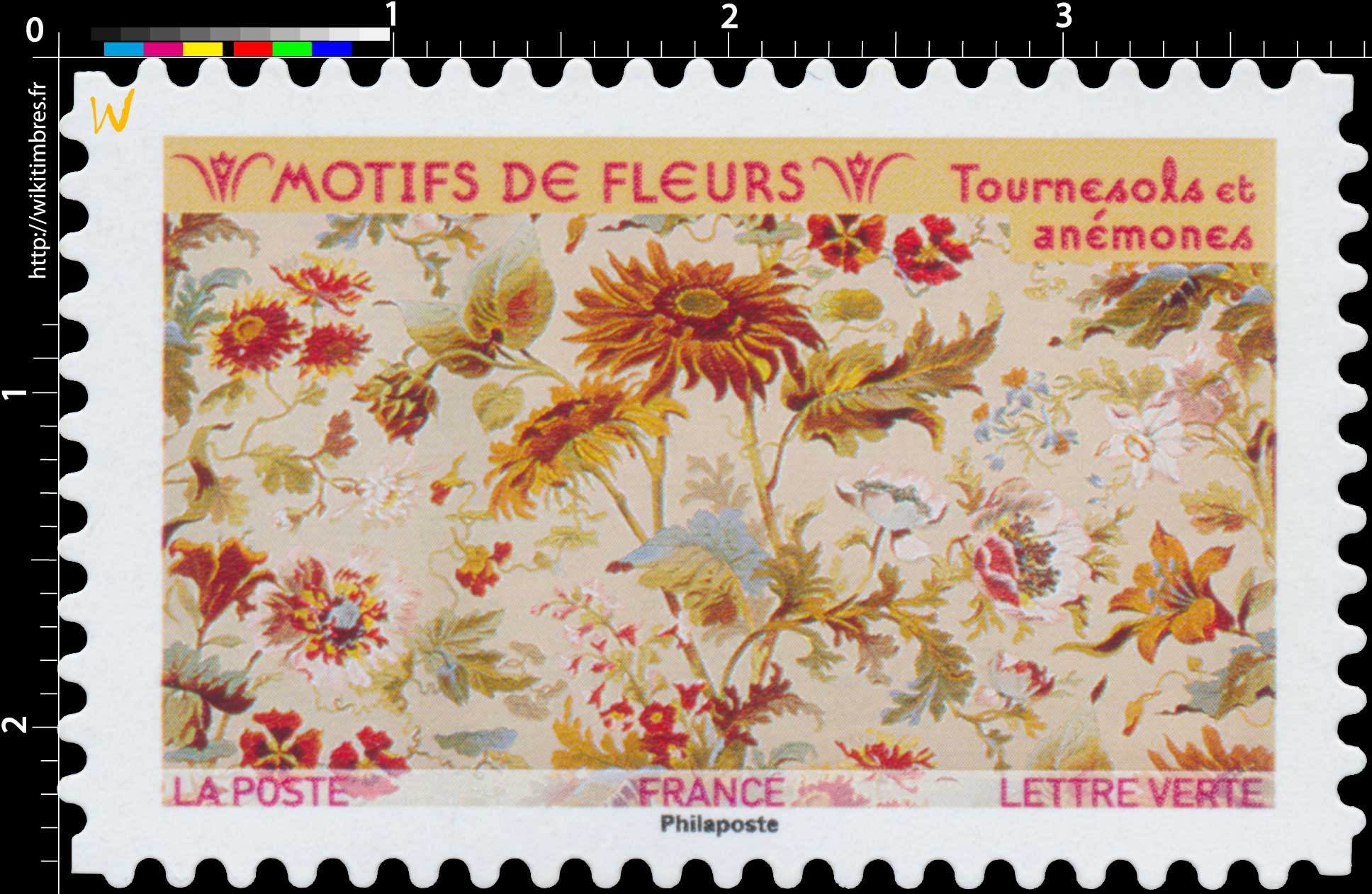 2021 Motifs de fleurs - Tournesols et anémones