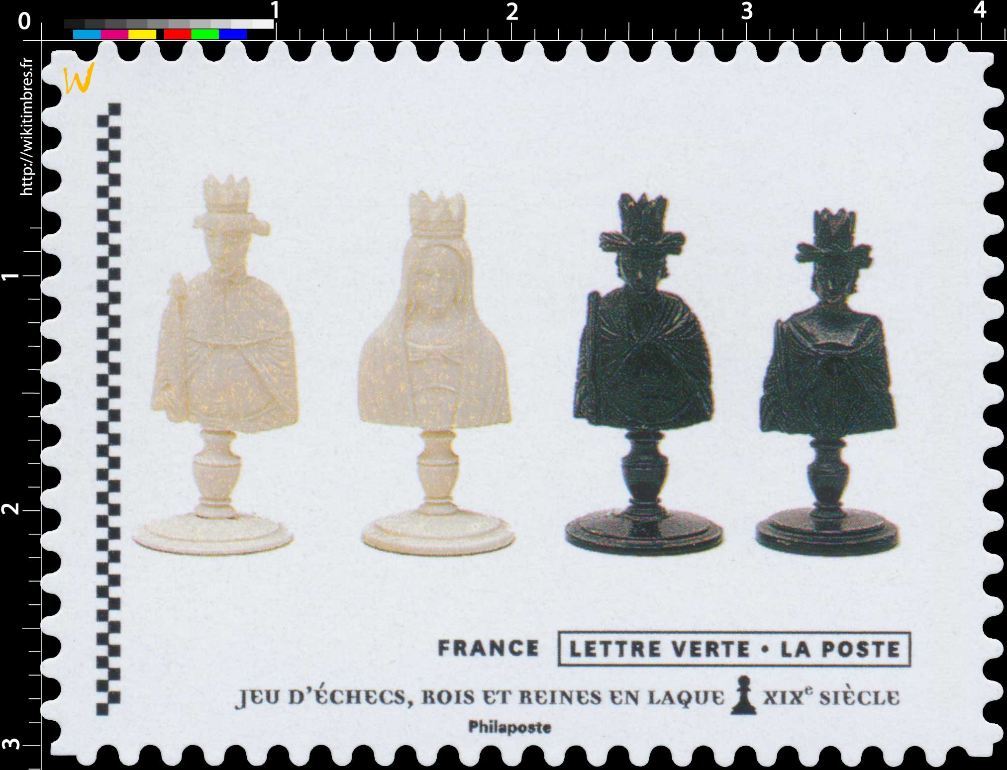 2021 Jeu d'échecs, rois et reines en laques XIXe siècle