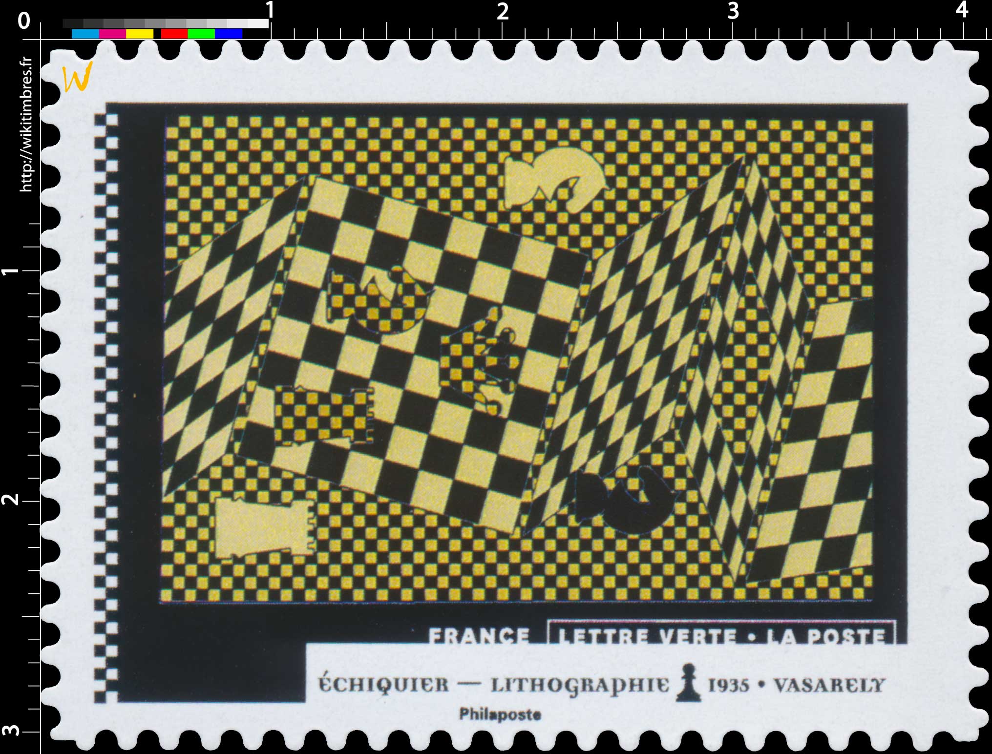 2021 Échiquier - Lithographie 1935 - Vasarely