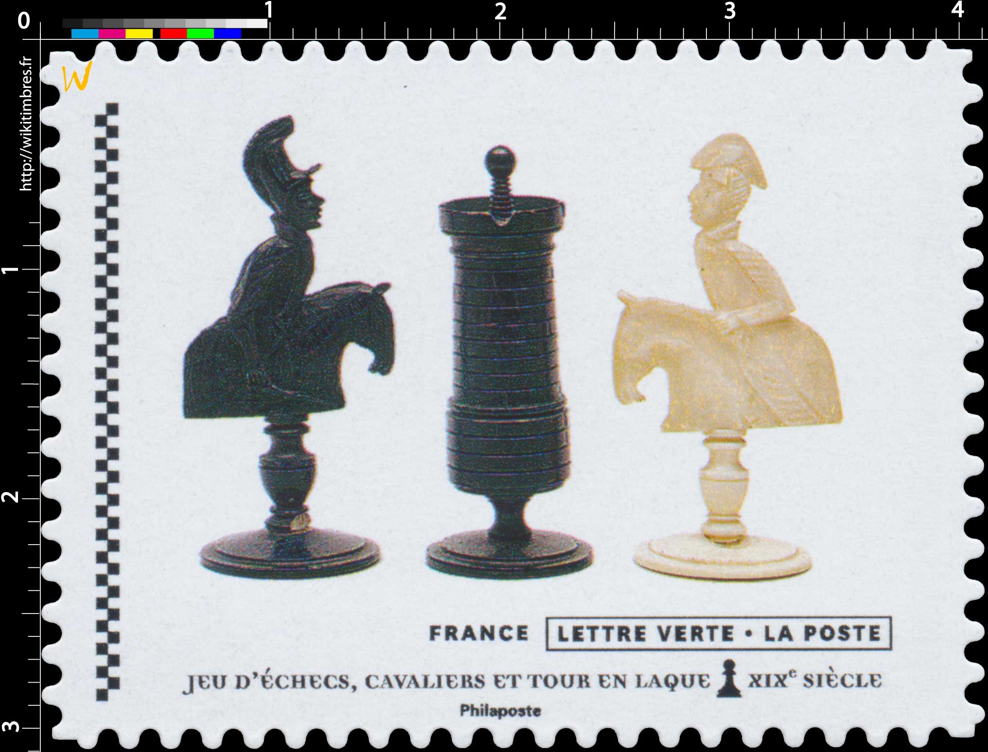 2021 Jeu d'échecs, cavaliers et tour en laque XIXe siècle
