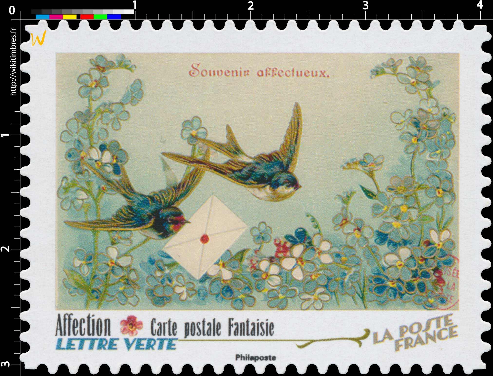 2022 Souvenir affectueux - Carte postale fantaisie