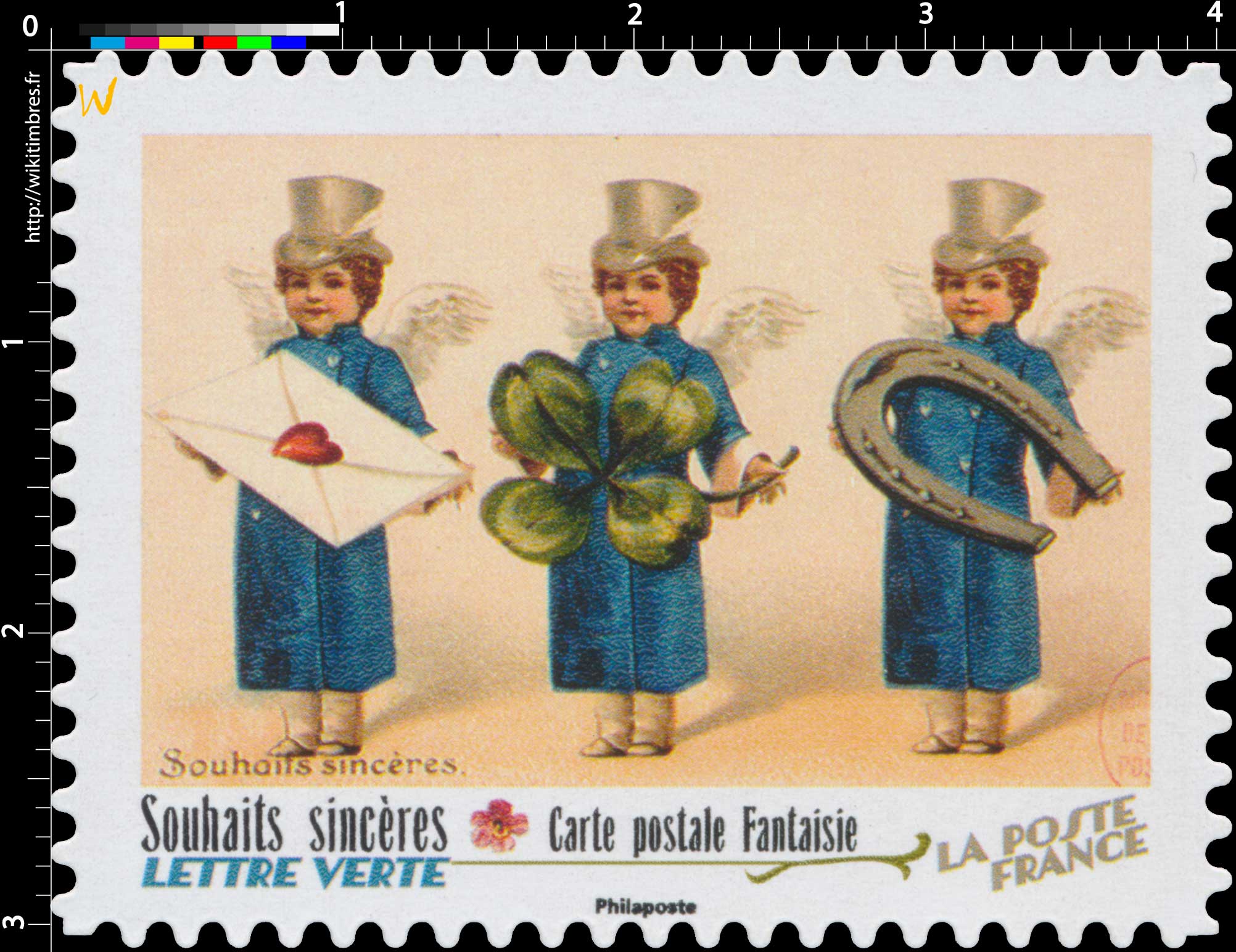 2022 Souhaits sincères - Carte postale fantaisie