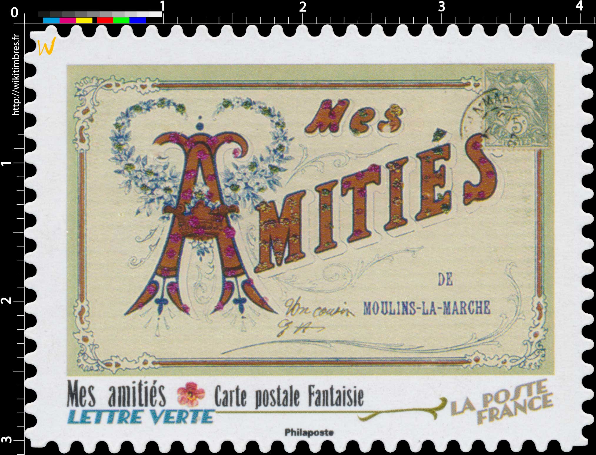 2022 Mes amitiés - Carte postale fantaisie