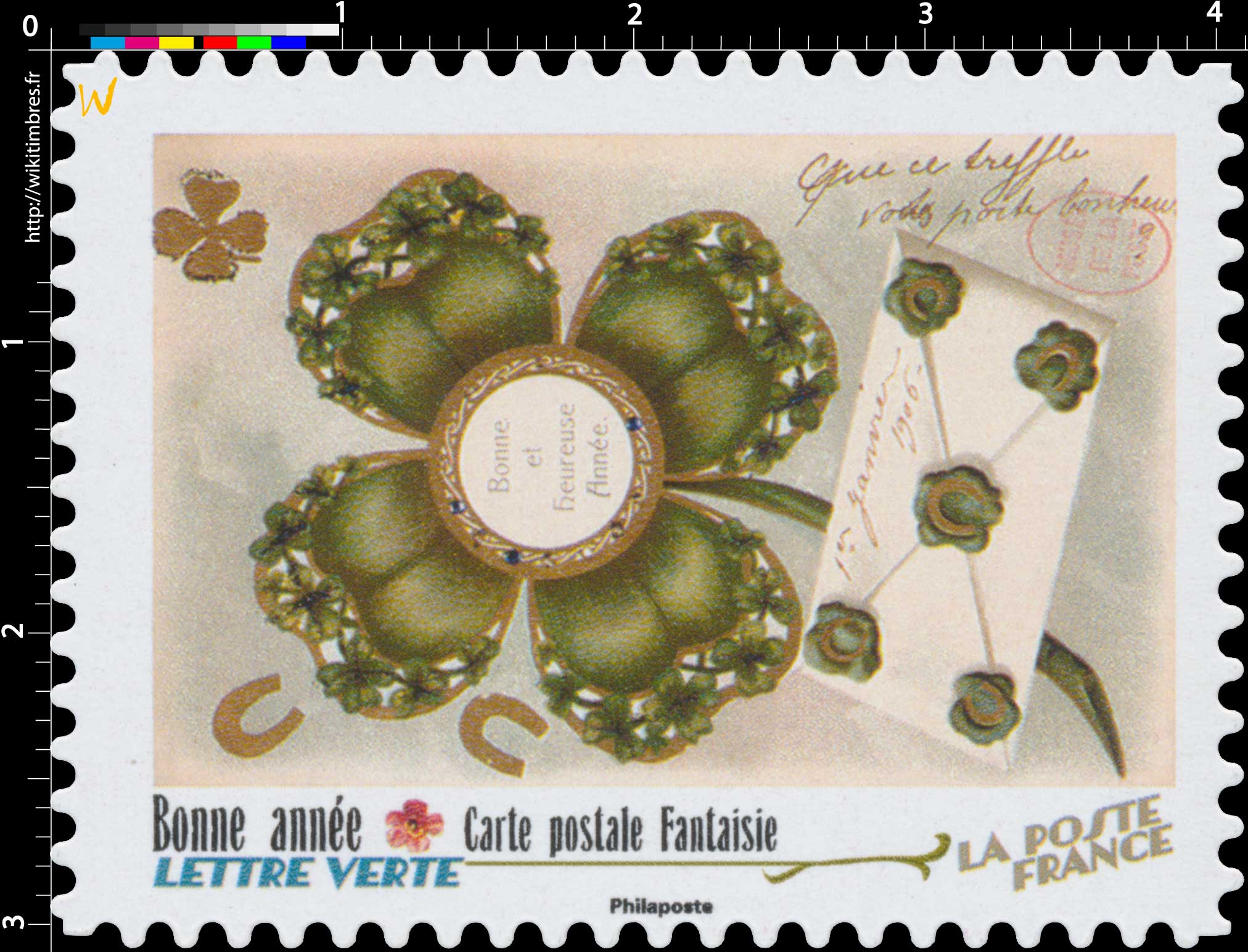 2022 Bonne année - Carte postale fantaisie