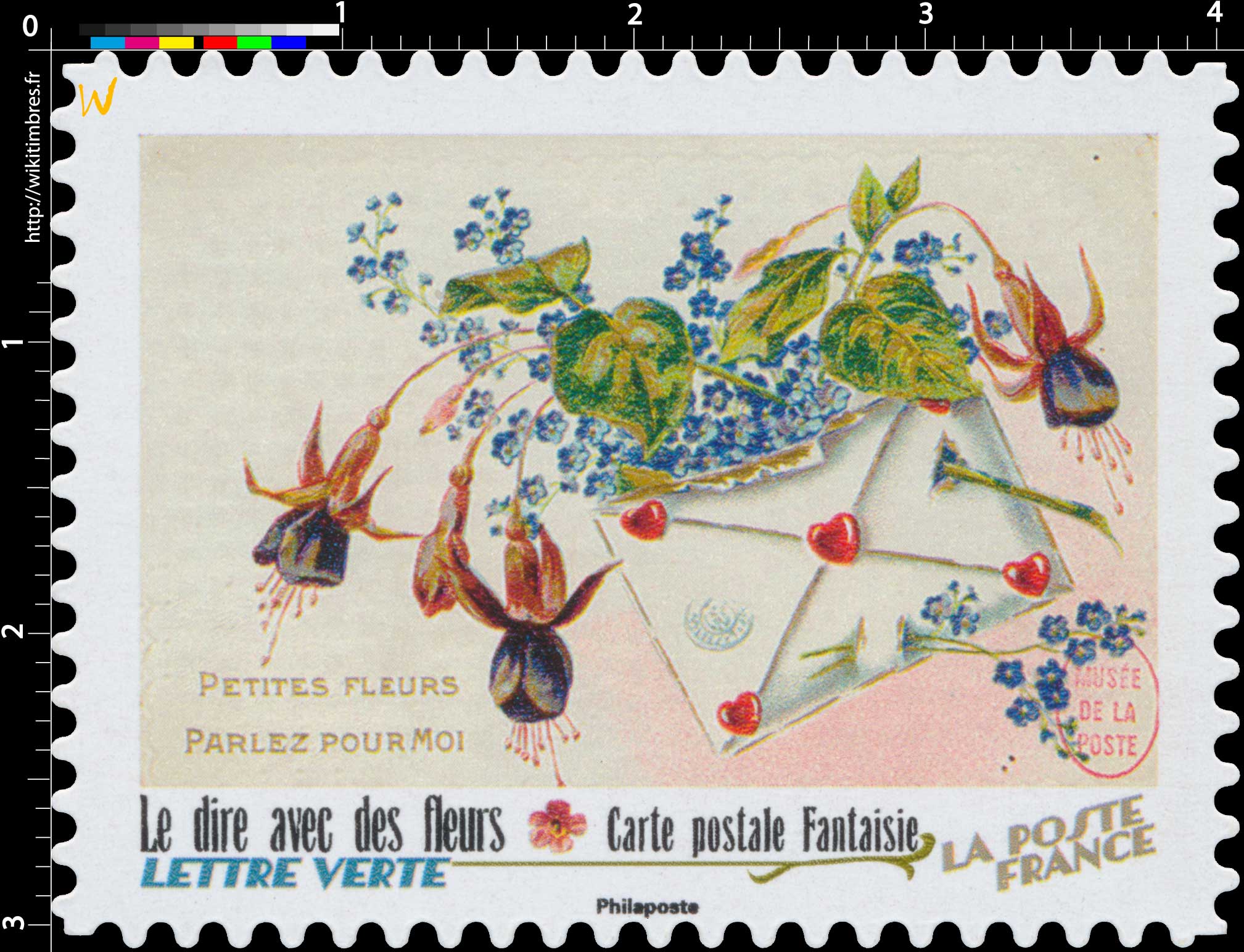 2022 Le dire avec des fleurs - Carte postale fantaisie