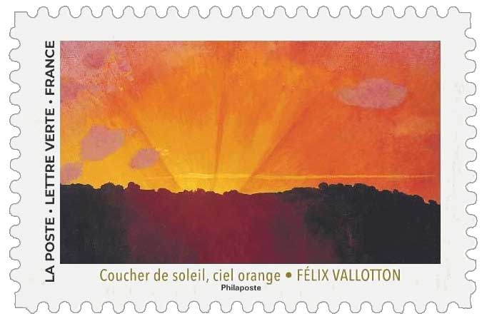 2025 Coucher de soleil, ciel orange - Félix Vallotton