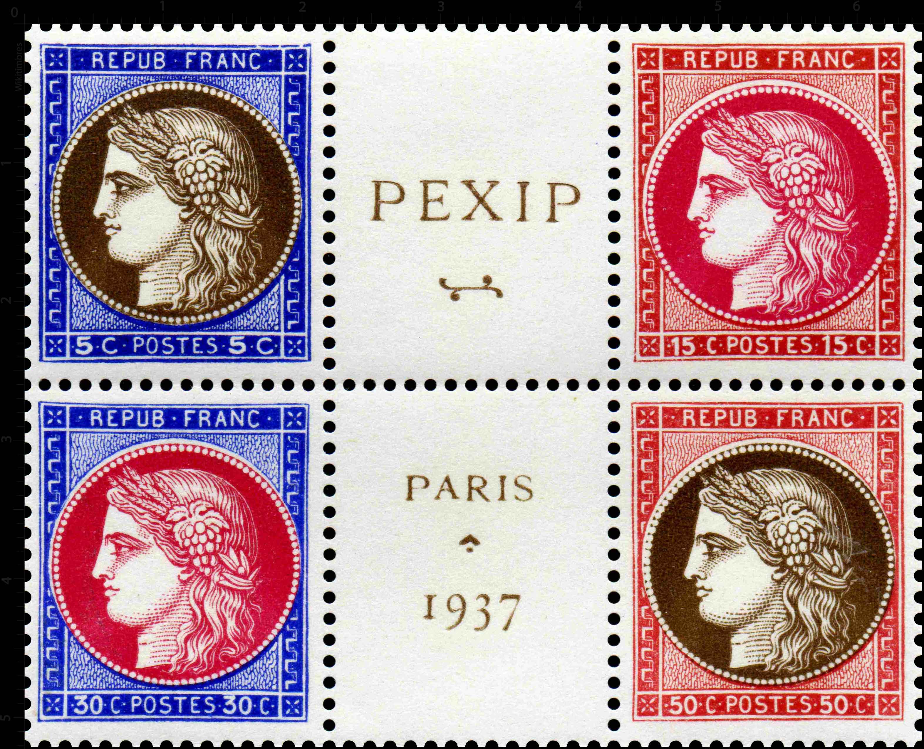 REPUB FRANC PEXIP PARIS 1937
