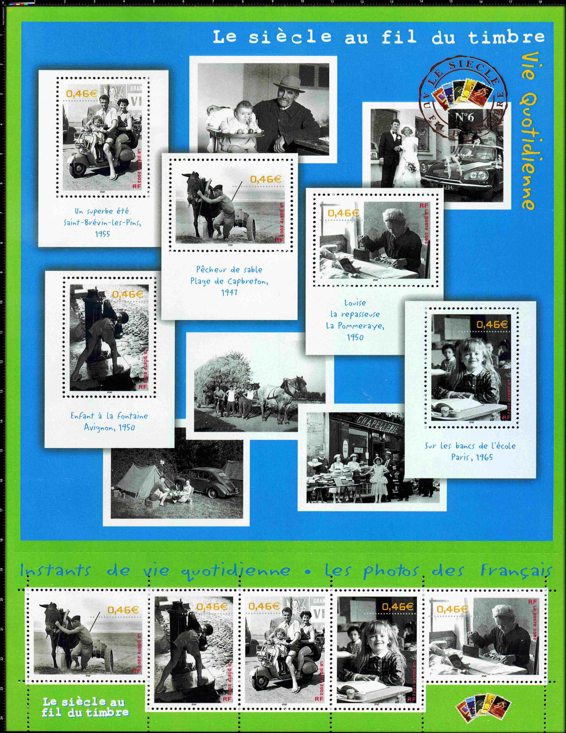 2002 Le siècle au fil du timbre Vie quotidienne.