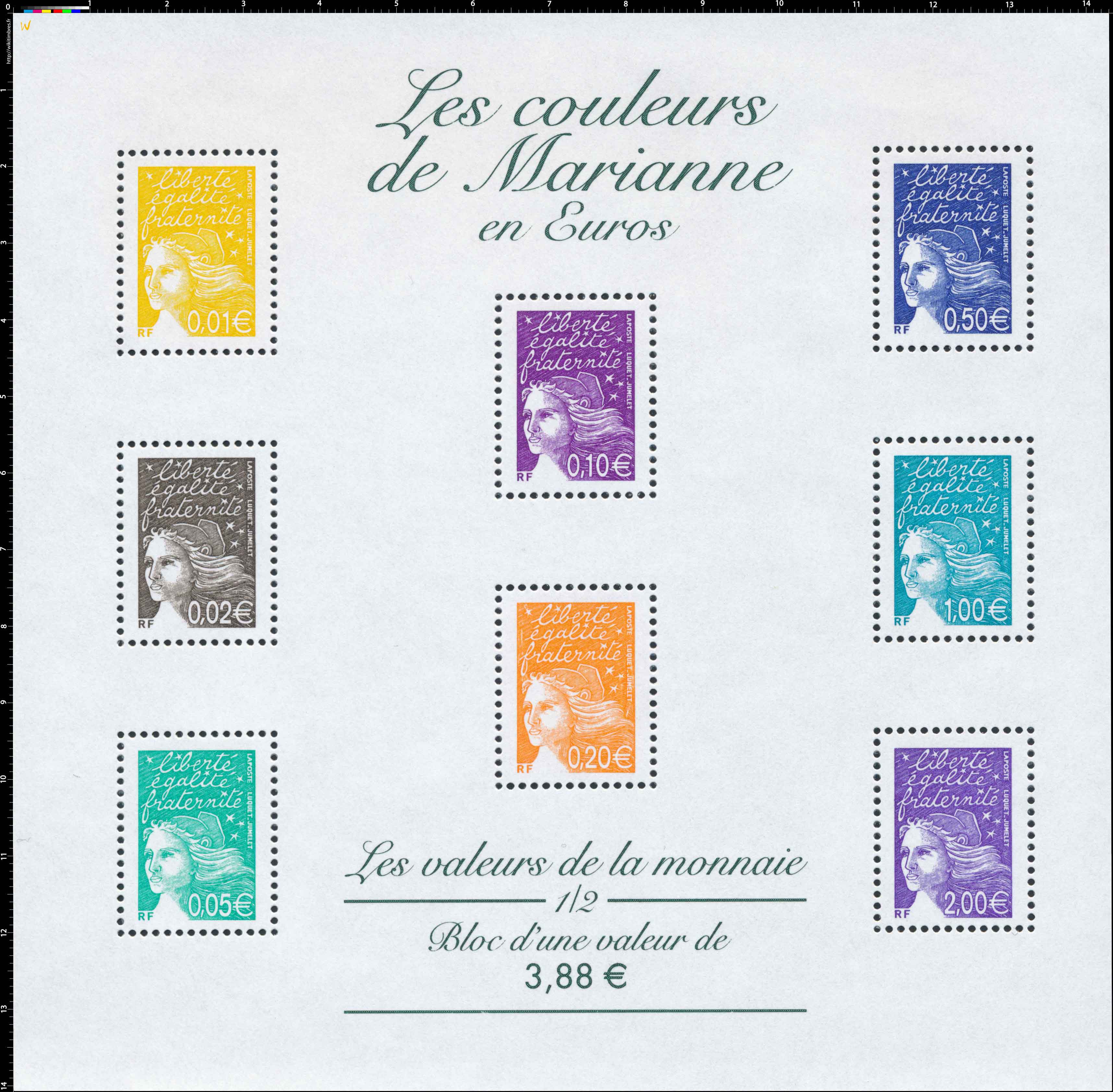 Les couleurs de Marianne en Euros