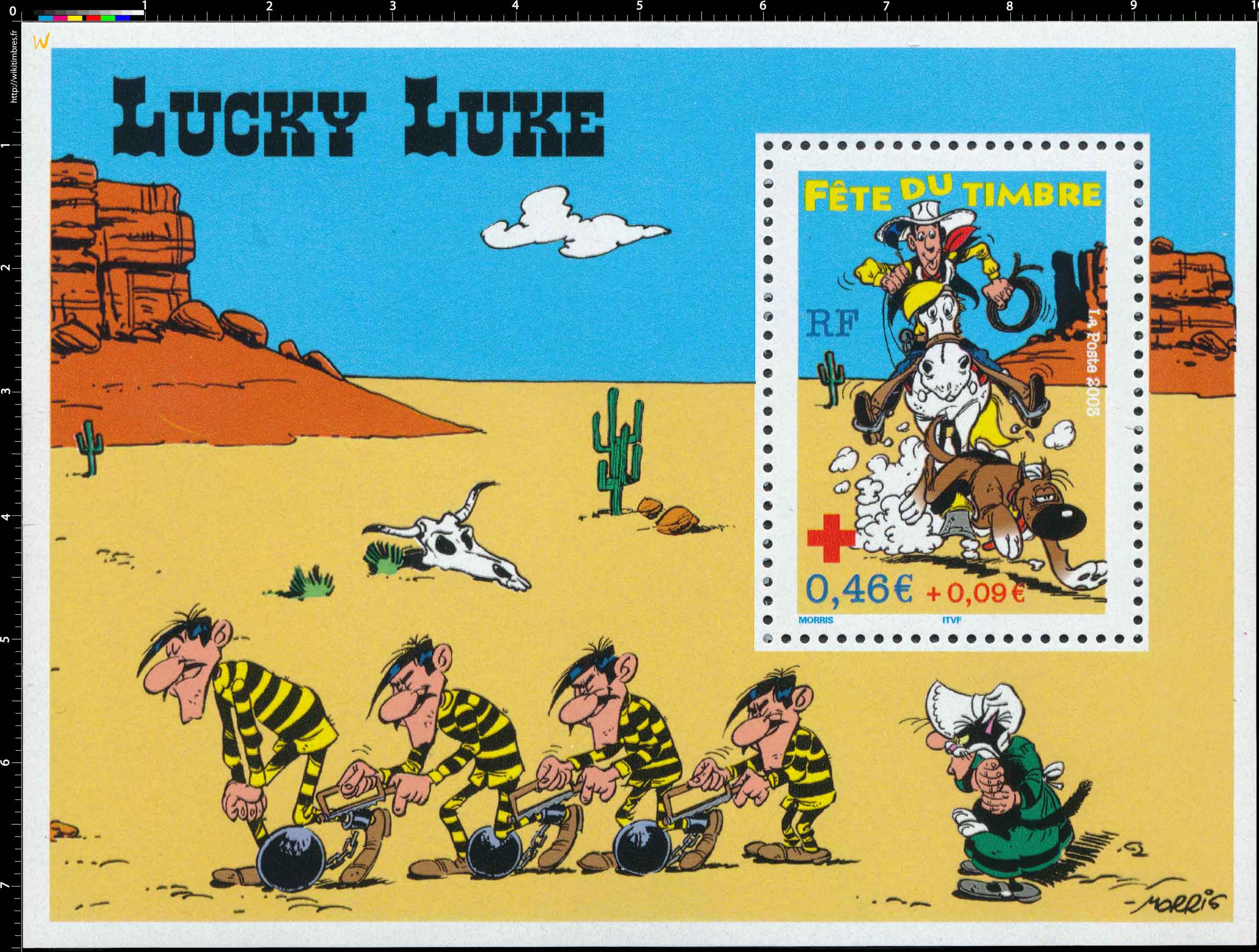 2003 FÊTE DU TIMBRE LUCKY LUKE